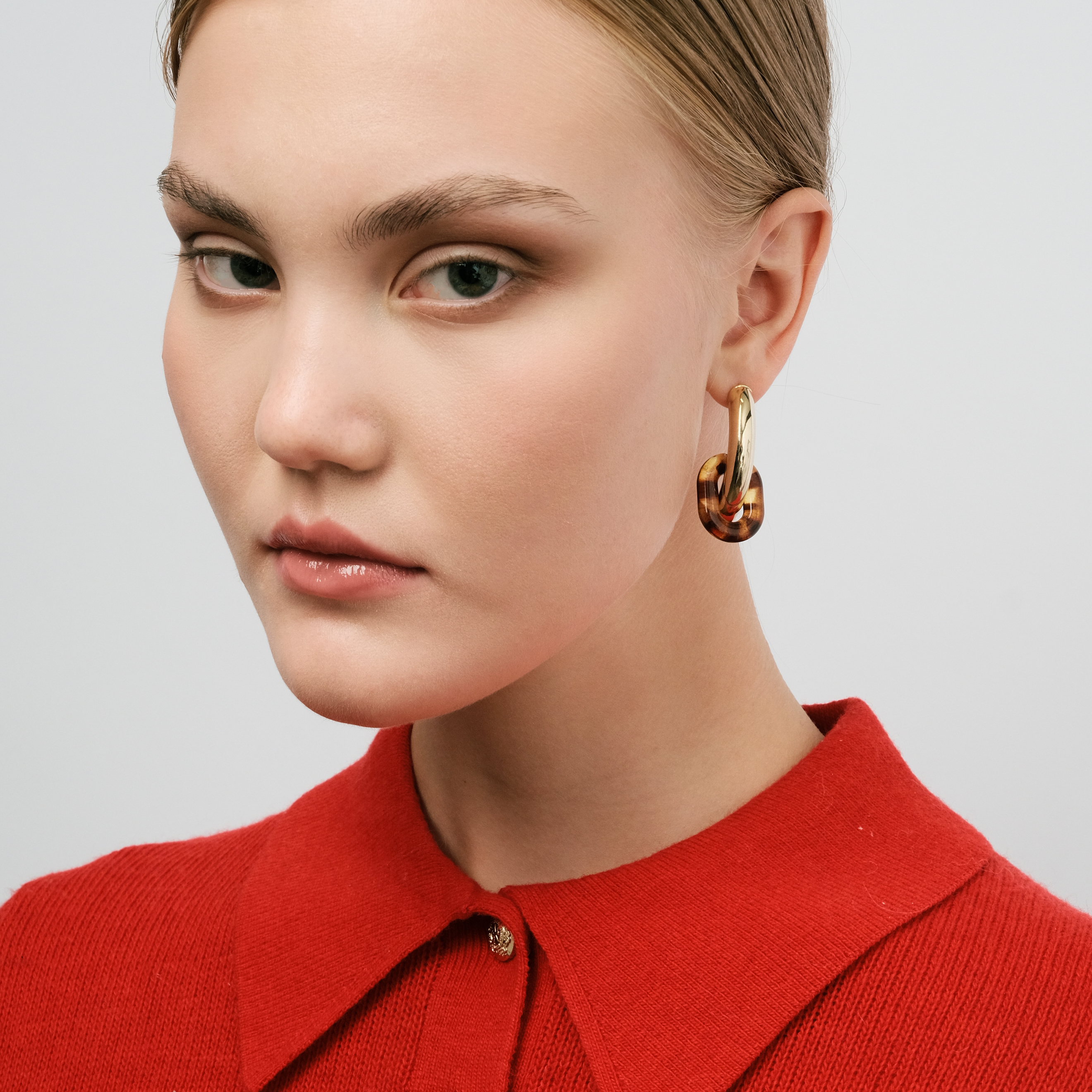 earrings with tortoiseshell pendants