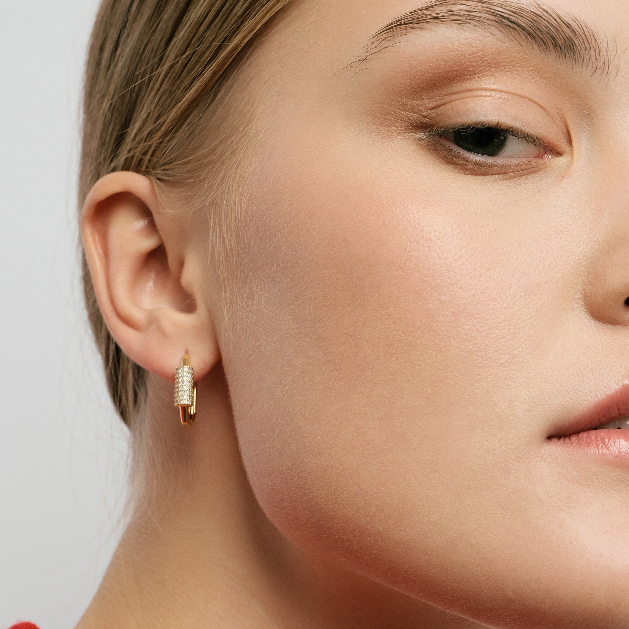 octahedral earrings with crystals