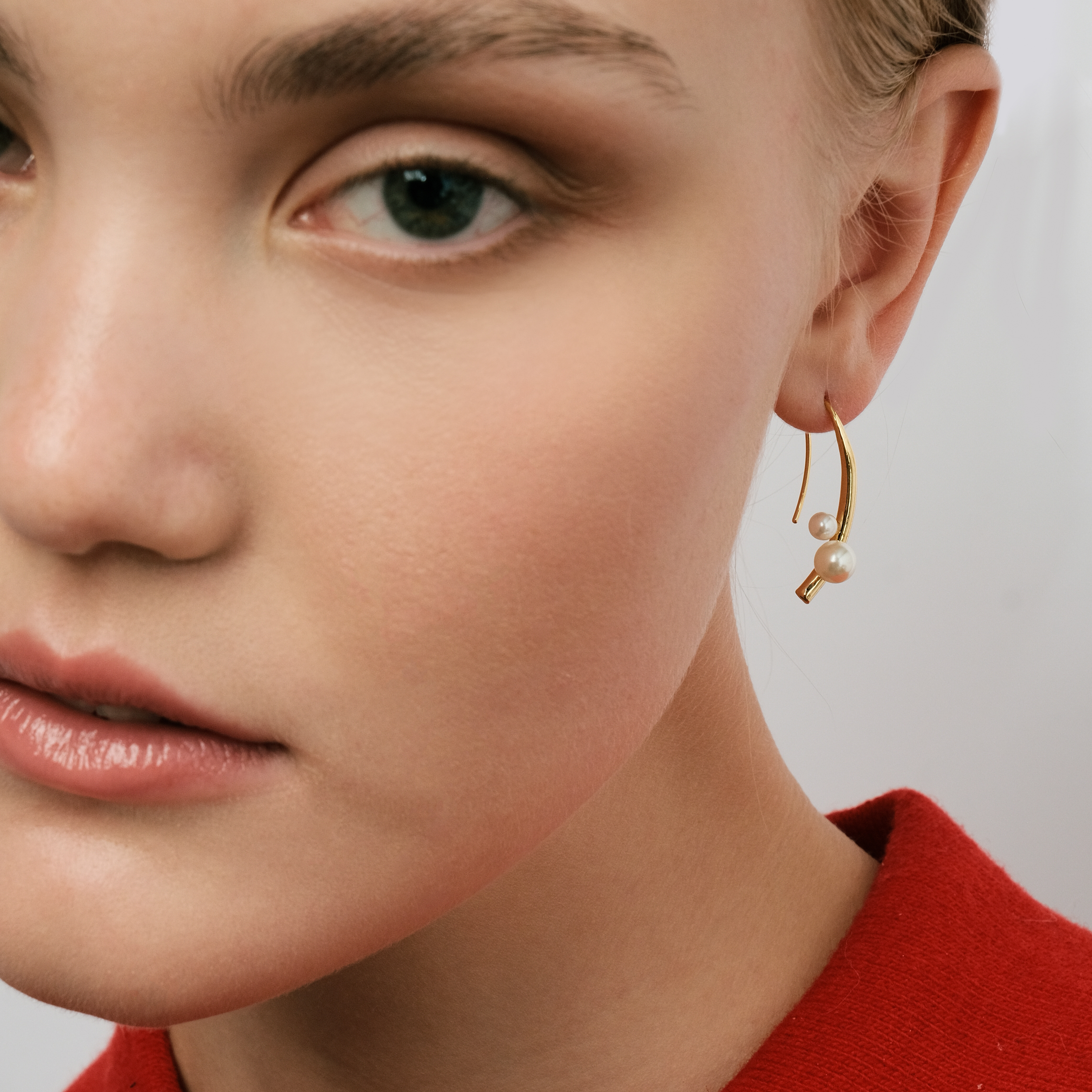 earrings with pearl beads