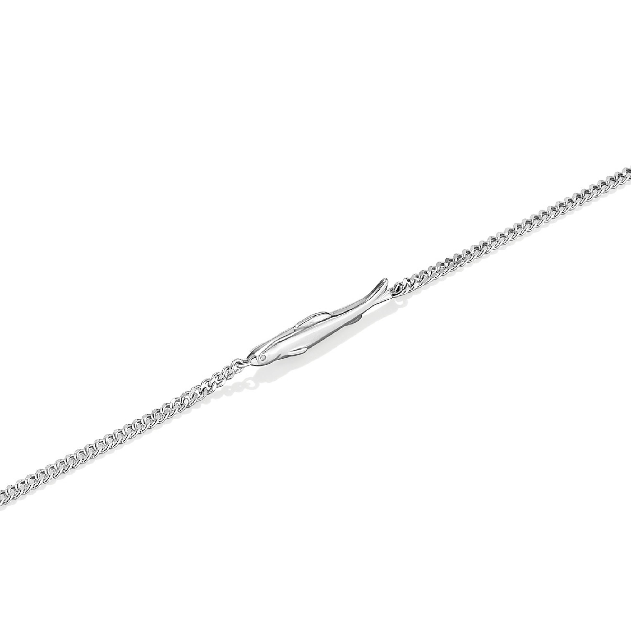 Silver bracelet with fish