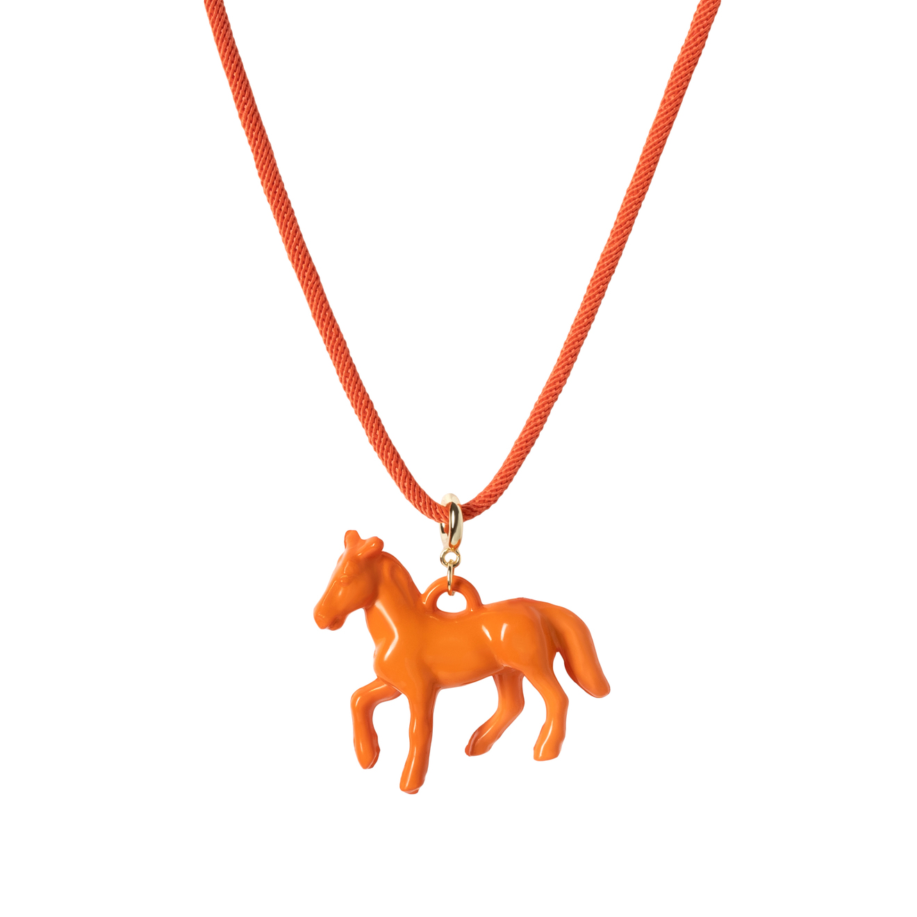 Kotlo Studio Оранжевый шнурок с лошадью Конь в пальто