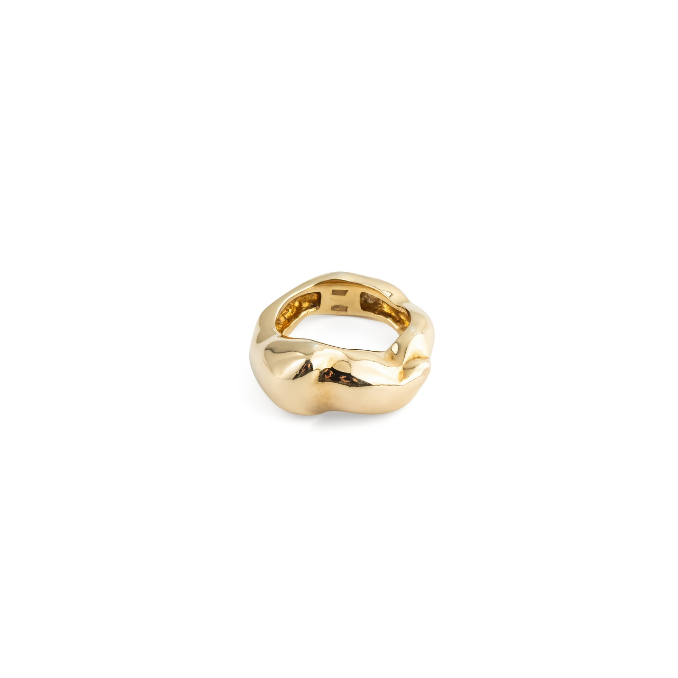 ringstone позолоченное мятое кольцо на мизинец Mineral Weather Позолоченное форменное кольцо на мизинец