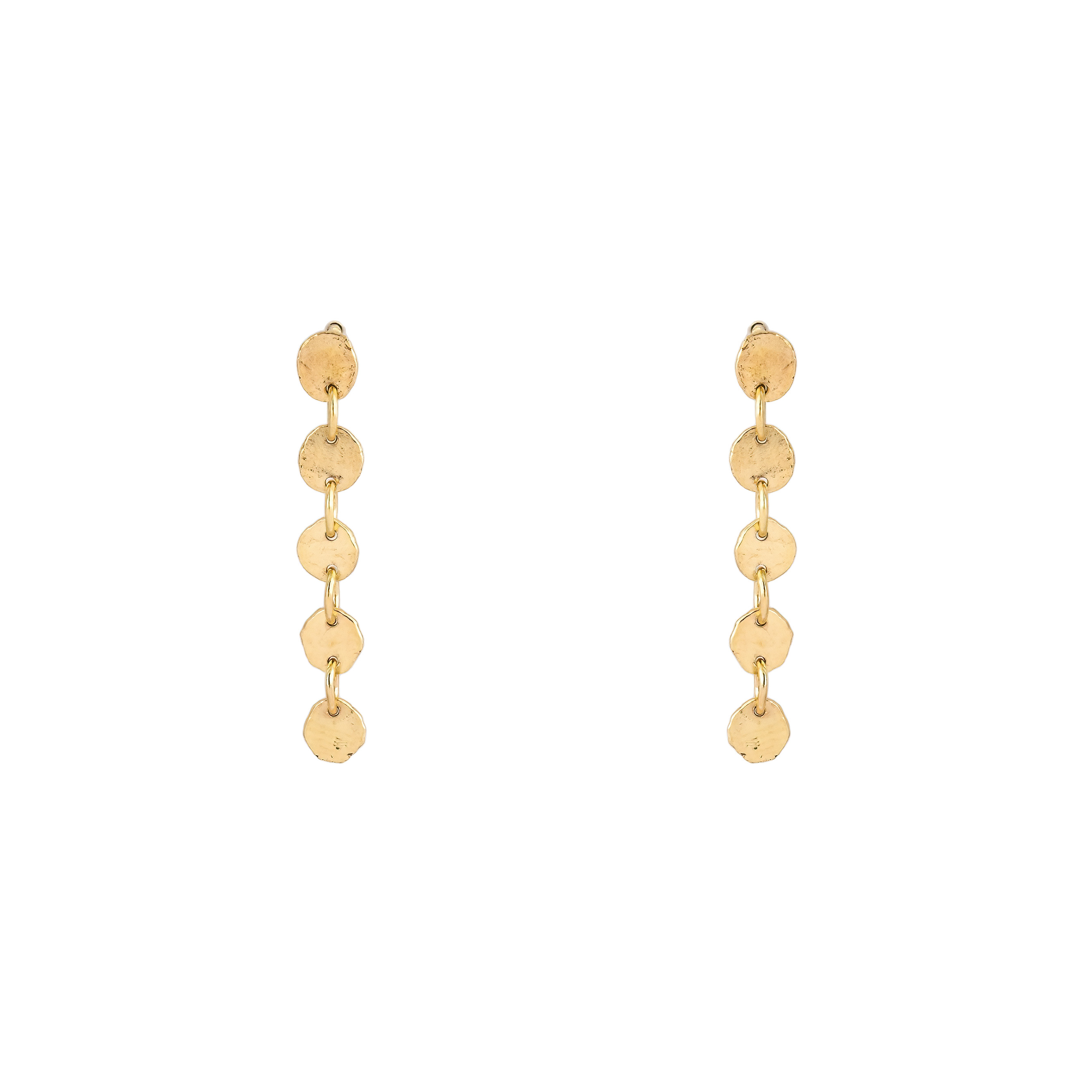 Серьги средней длины Tilda Antique серьги V из желтого золота