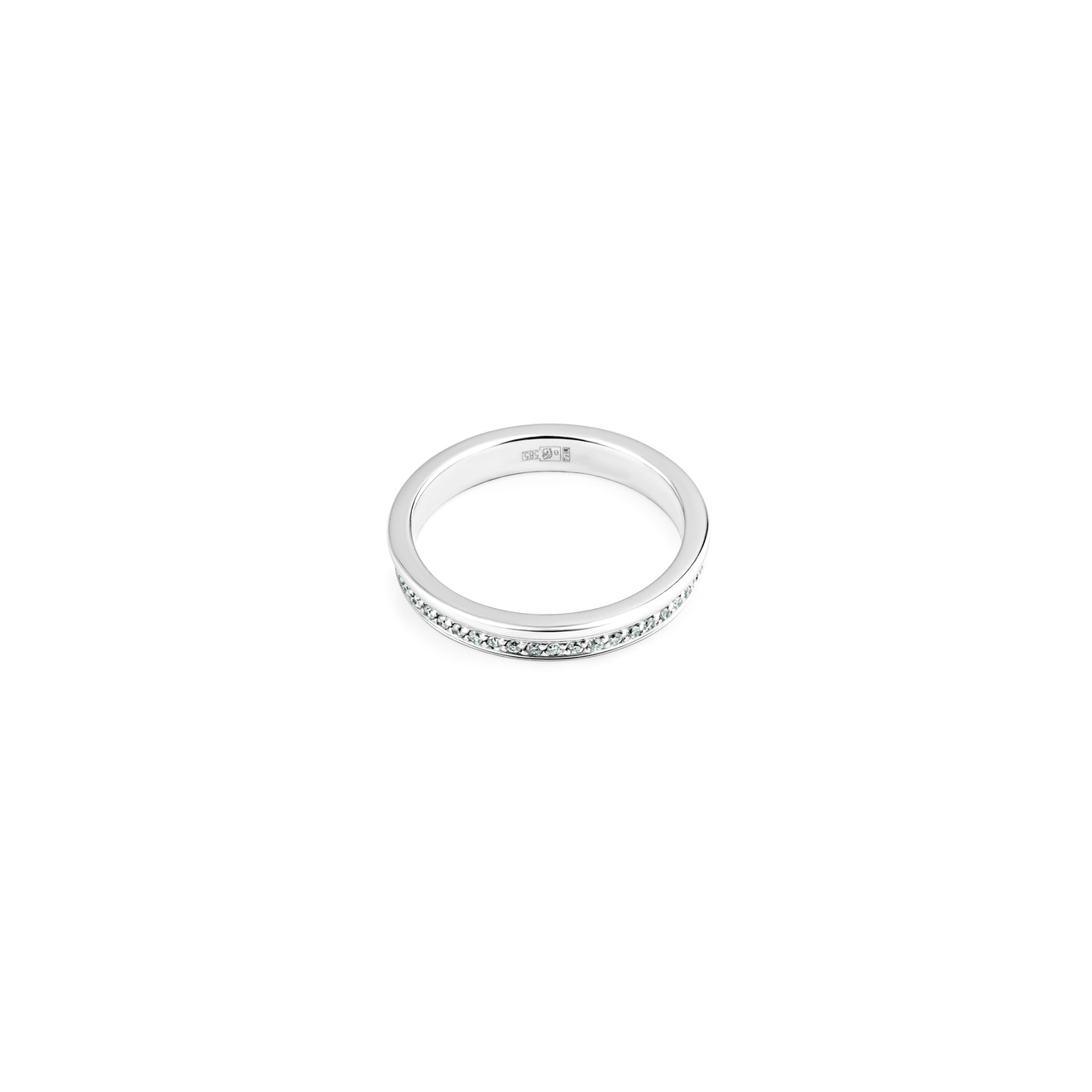 цена KOVA Женское обручальное кольцо из белого золота с бриллиантами