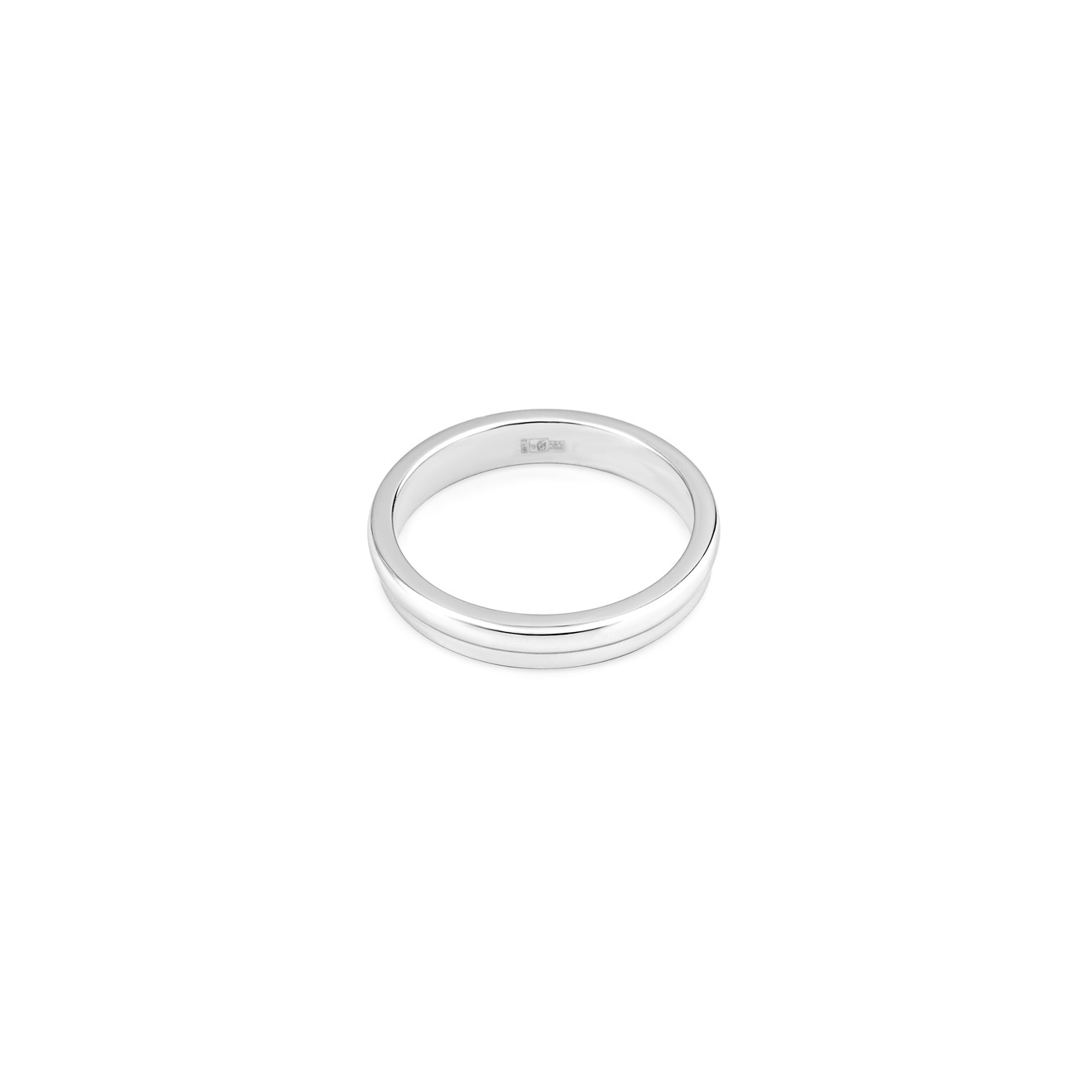 KOVA Мужское обручальное кольцо из белого золота цена и фото