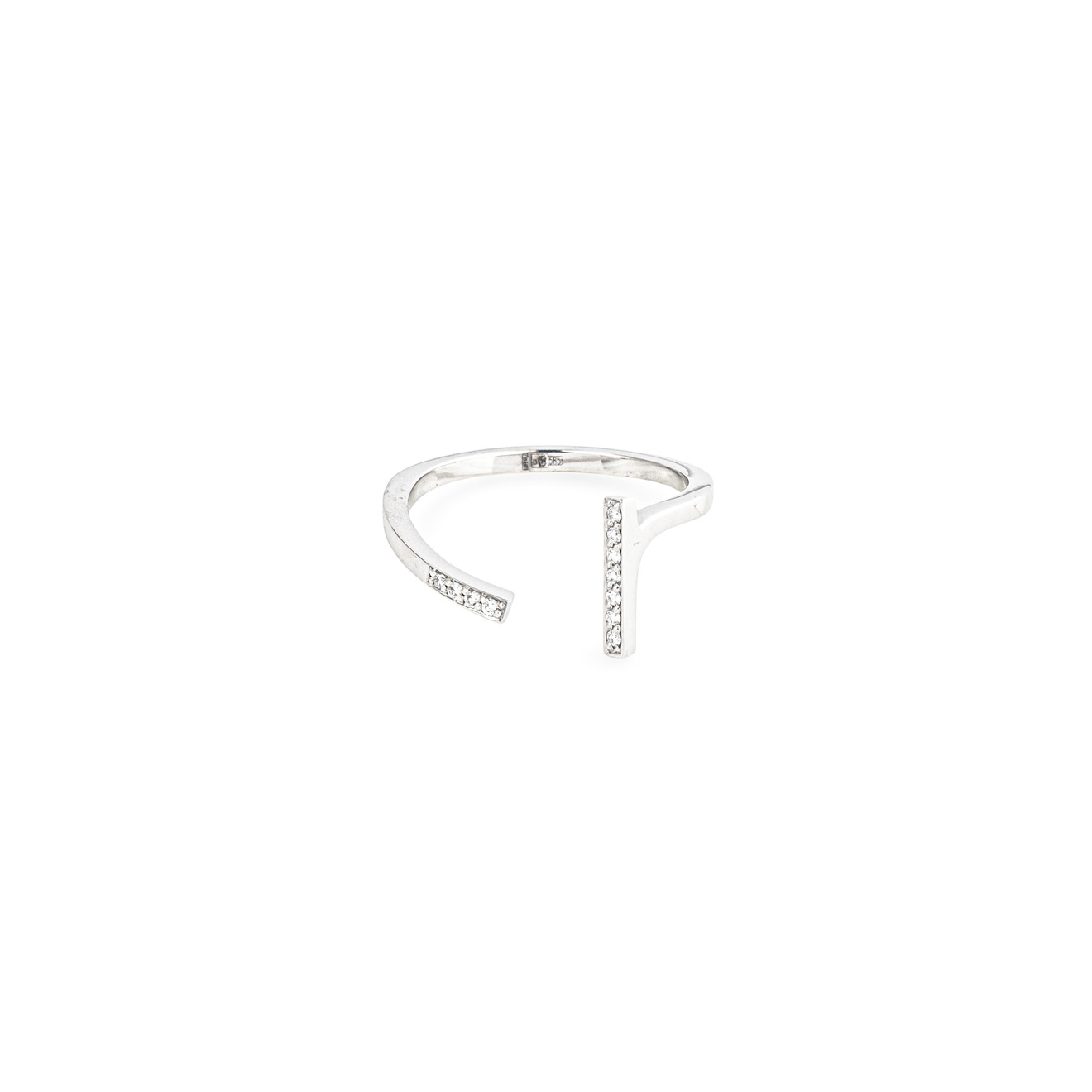 KOVA Кольцо Curve 02 из белого золота с бриллиантами kova женское обручальное кольцо из белого золота с бриллиантами