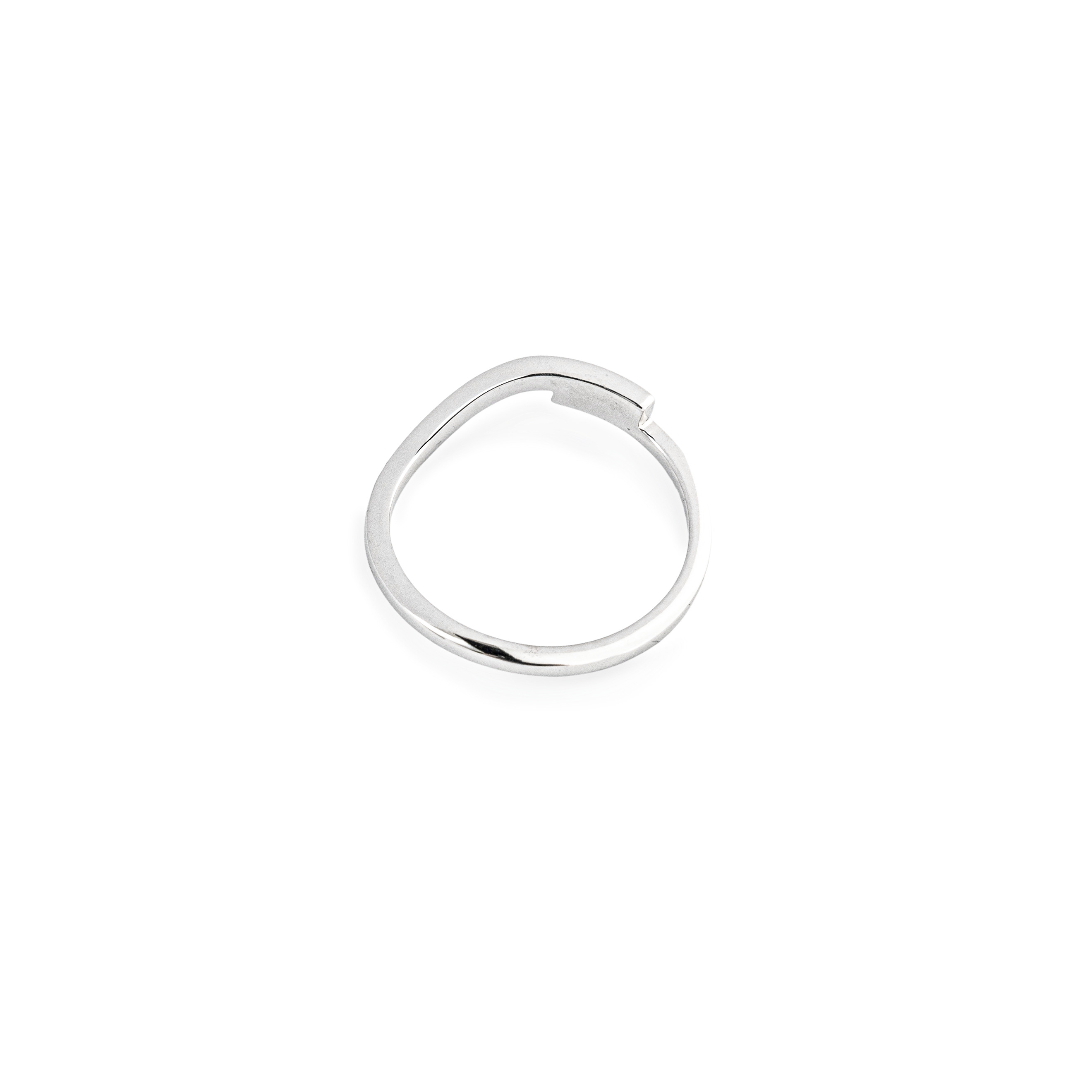 Кольцо Curve Ring 06 из белого золота с бриллиантами
