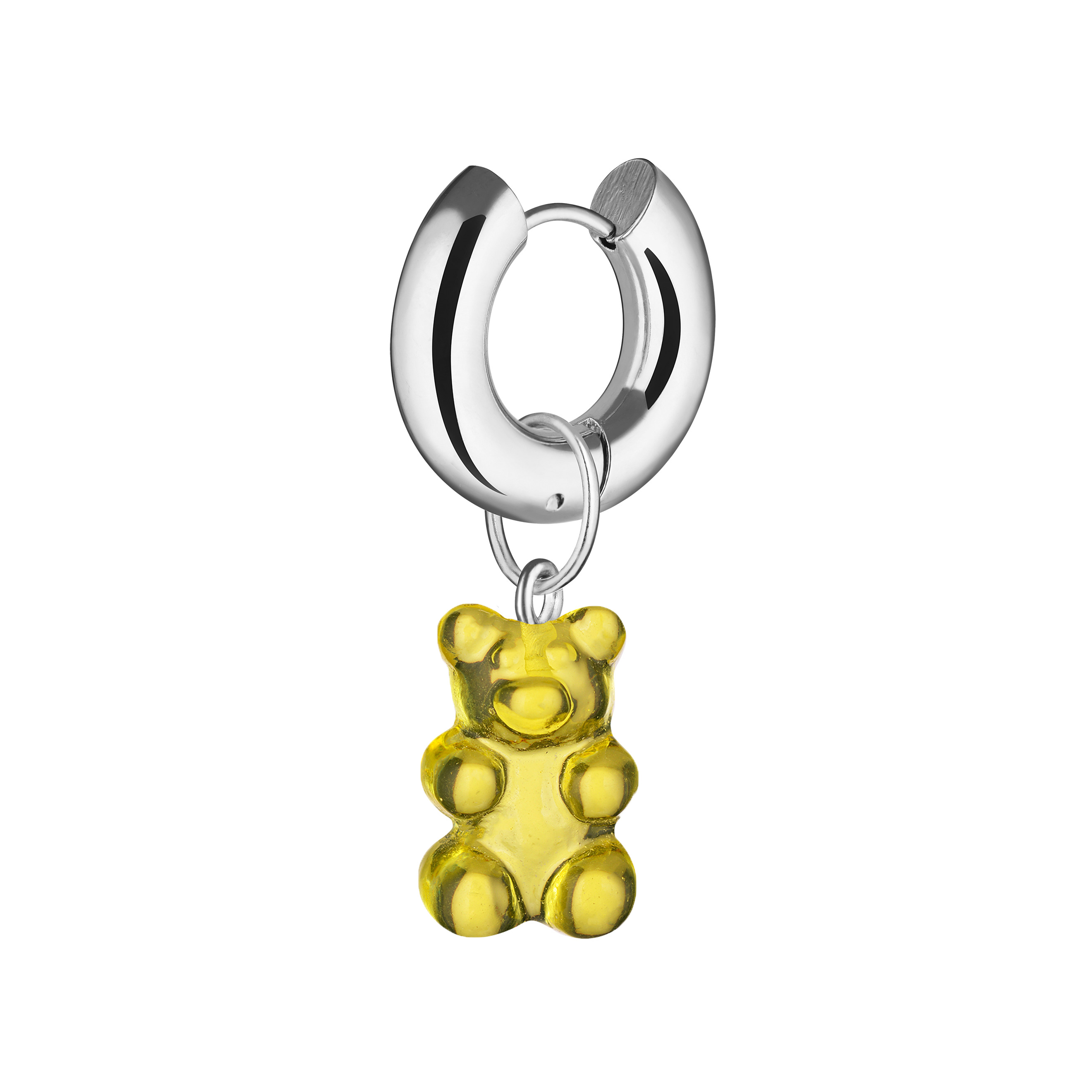 Single earring yellow Gummy bear