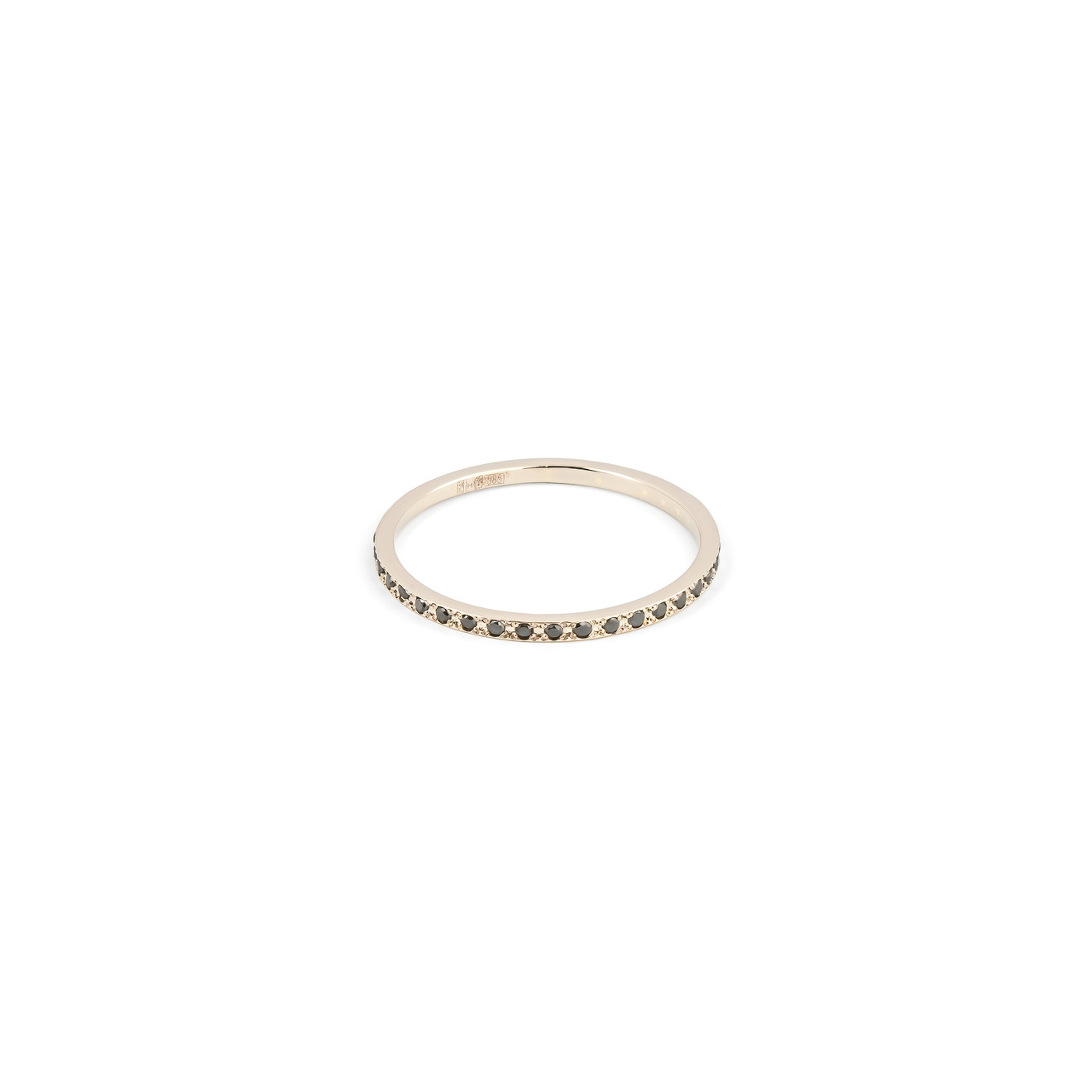 TONDEM Кольцо-дорожка Black из белого золота tondem кольцо mini из белого золота с херкимерскими алмазами