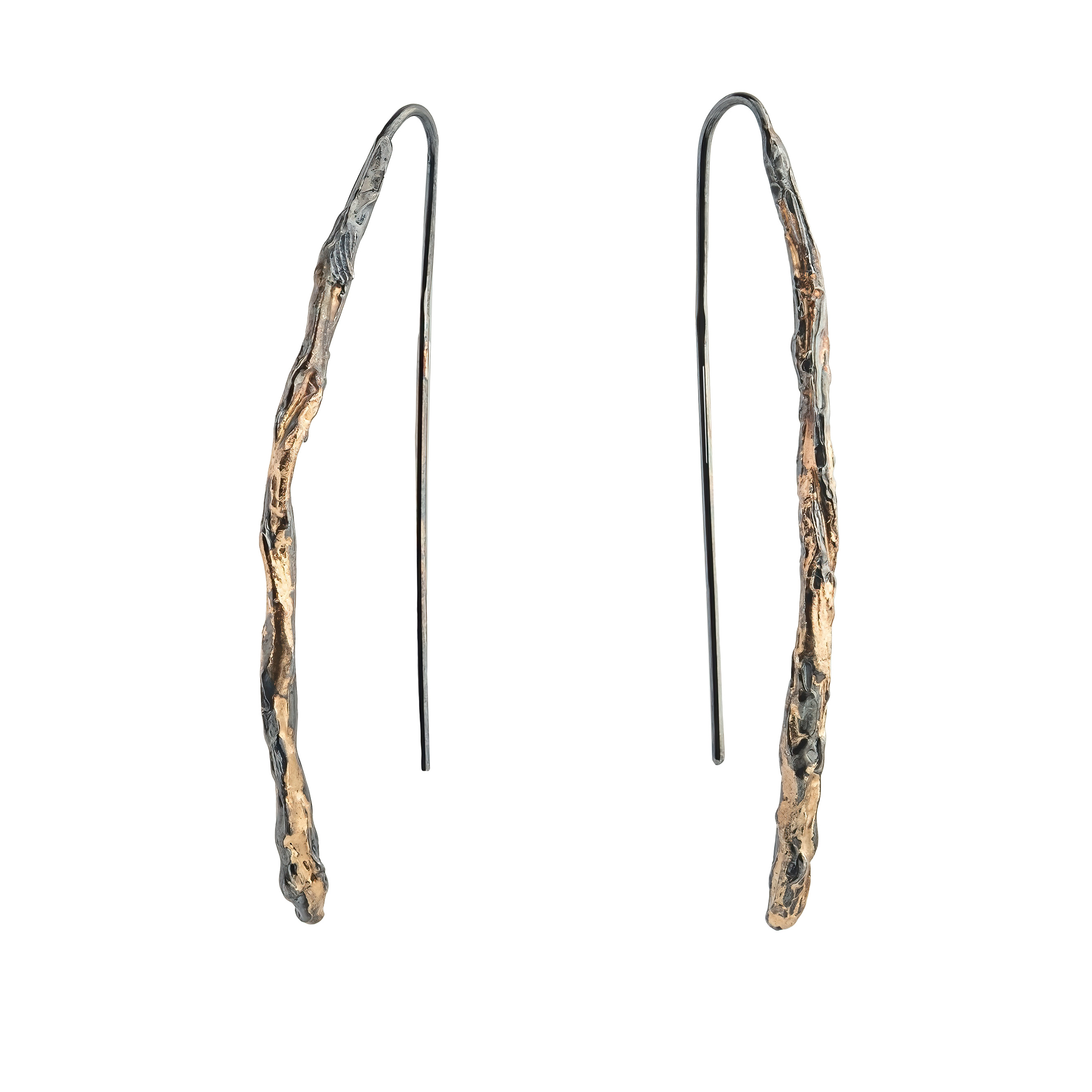 Gold-plated Silver Earrings Wabi Sabi