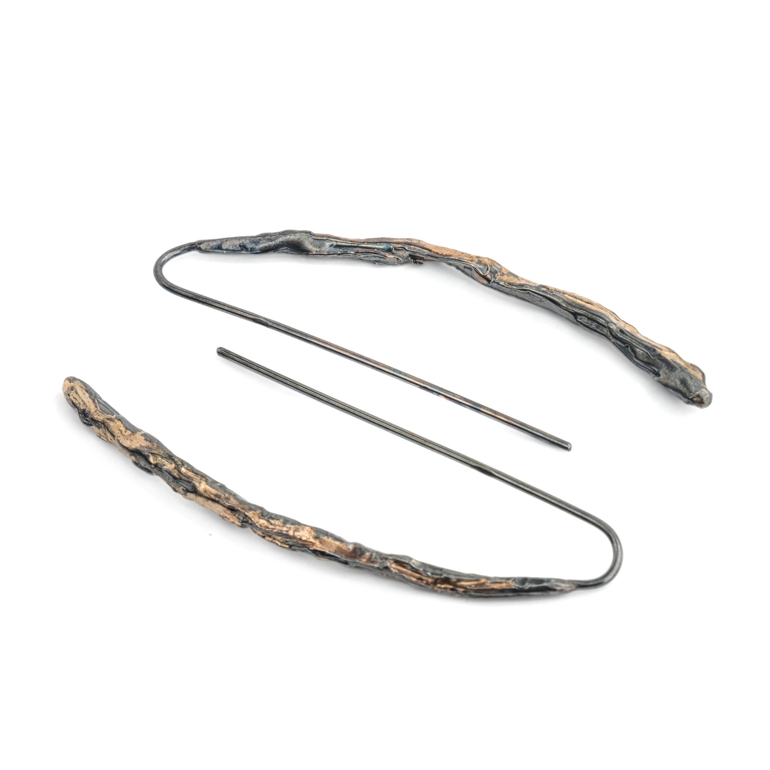 Gold-plated Silver Earrings Wabi Sabi