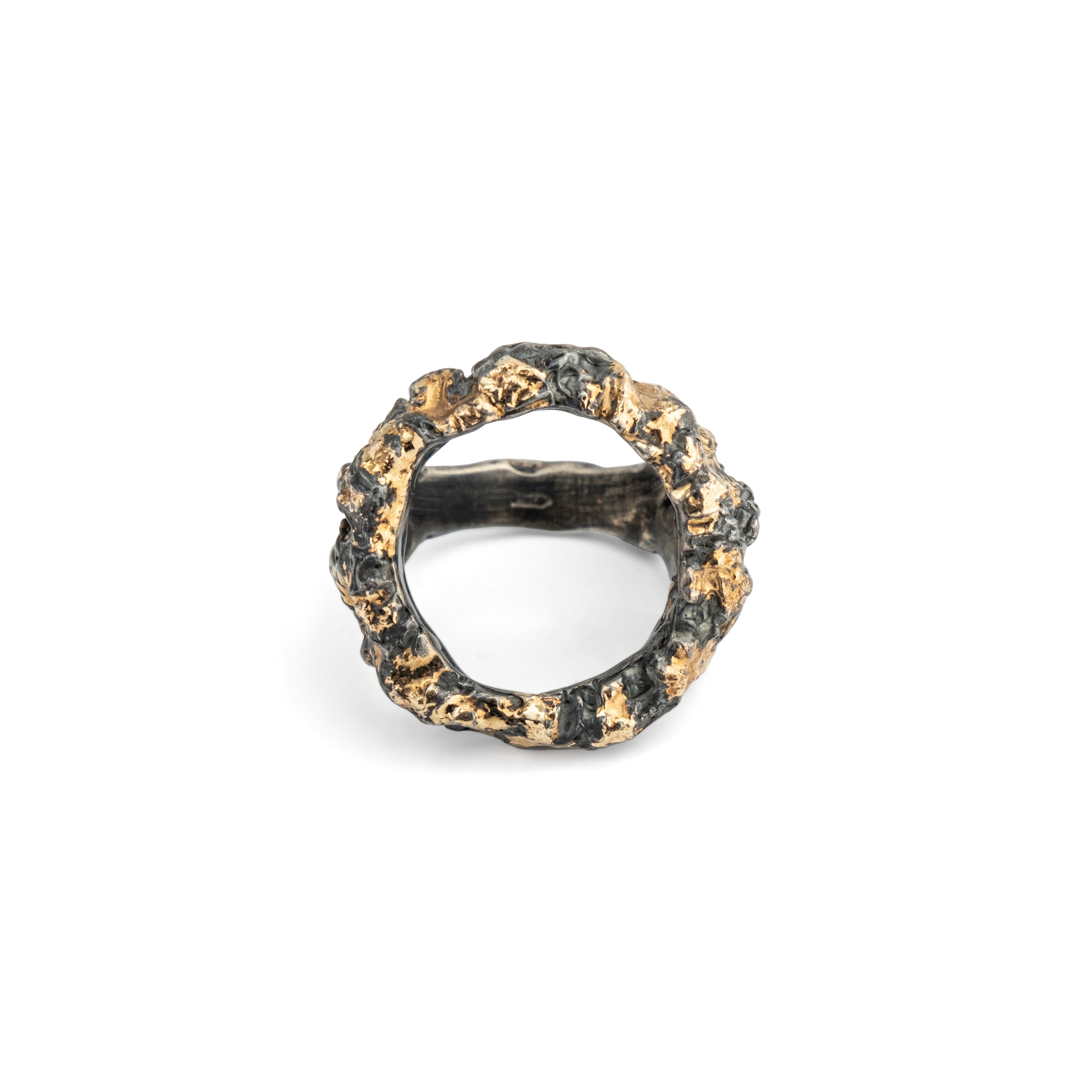 Акцентные кольца Kintsugi Jewelry Позолоченное кольцо из серебра Wabi Sabi