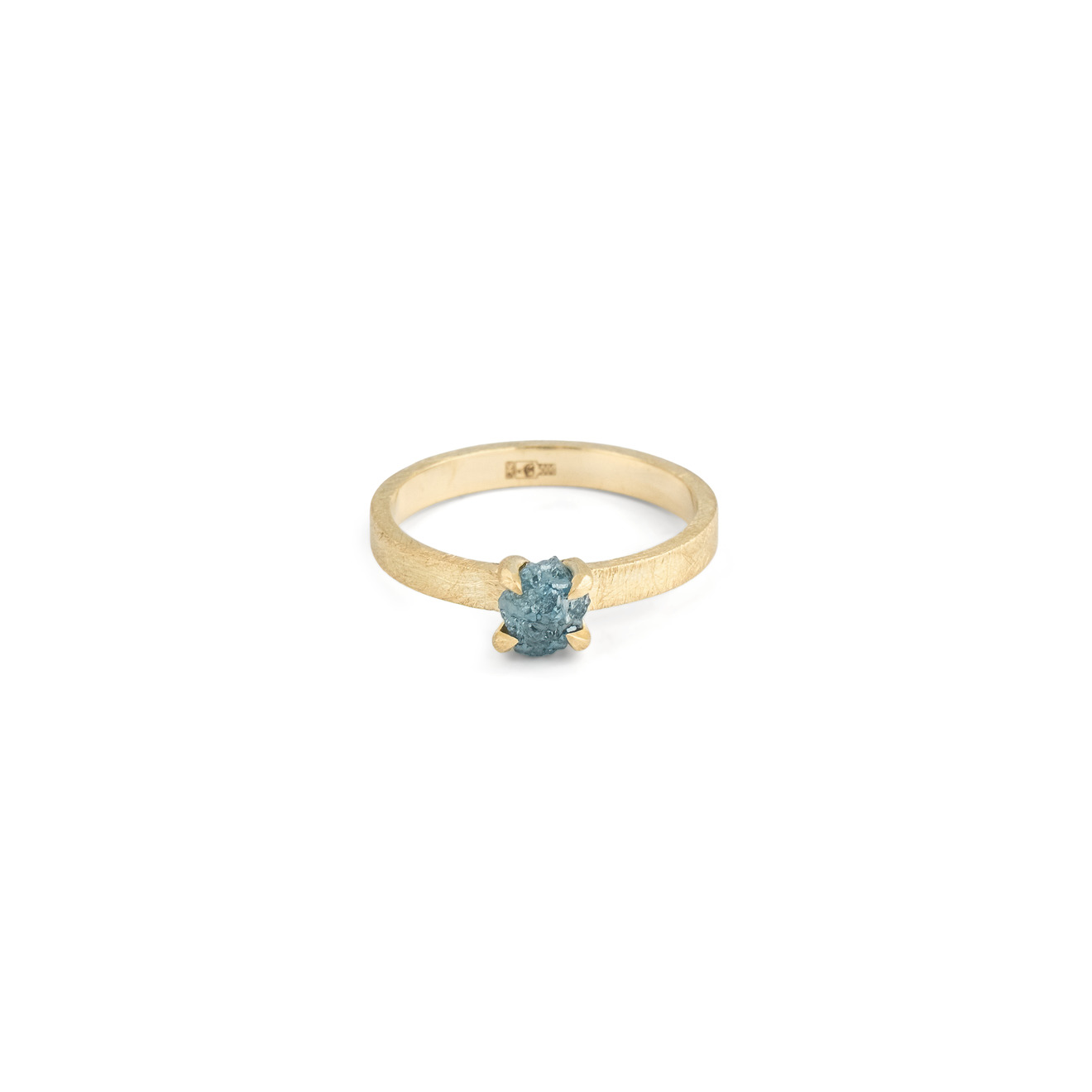 Kintsugi Jewelry Золотое кольцо Wild Power с голубым кварцем