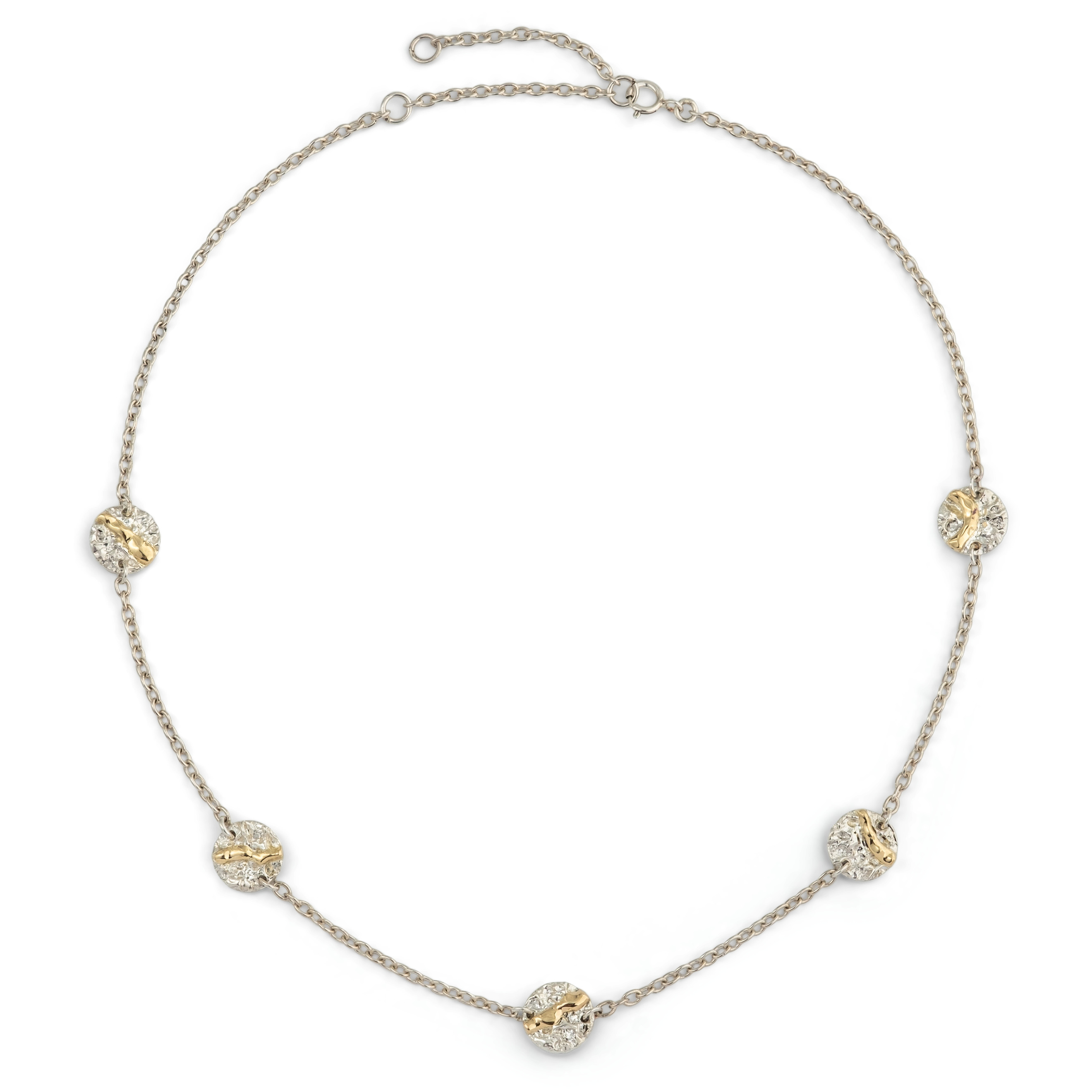 Колье Kintsugi Jewelry Серебряное колье Volcanin power
