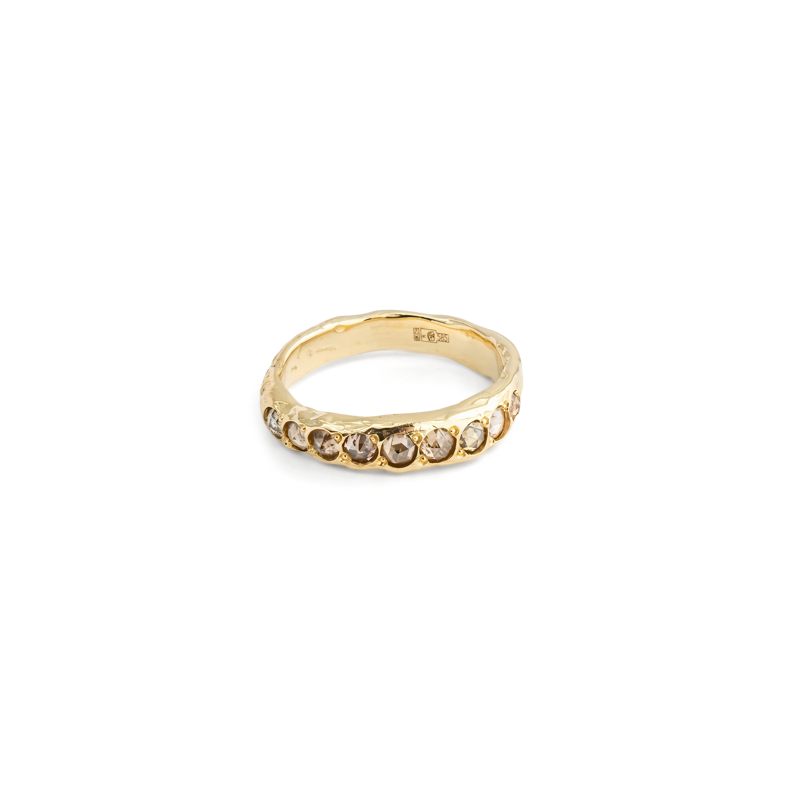 Тонкие кольца Kintsugi Jewelry Золотое кольцо Way of life с бриллиантами