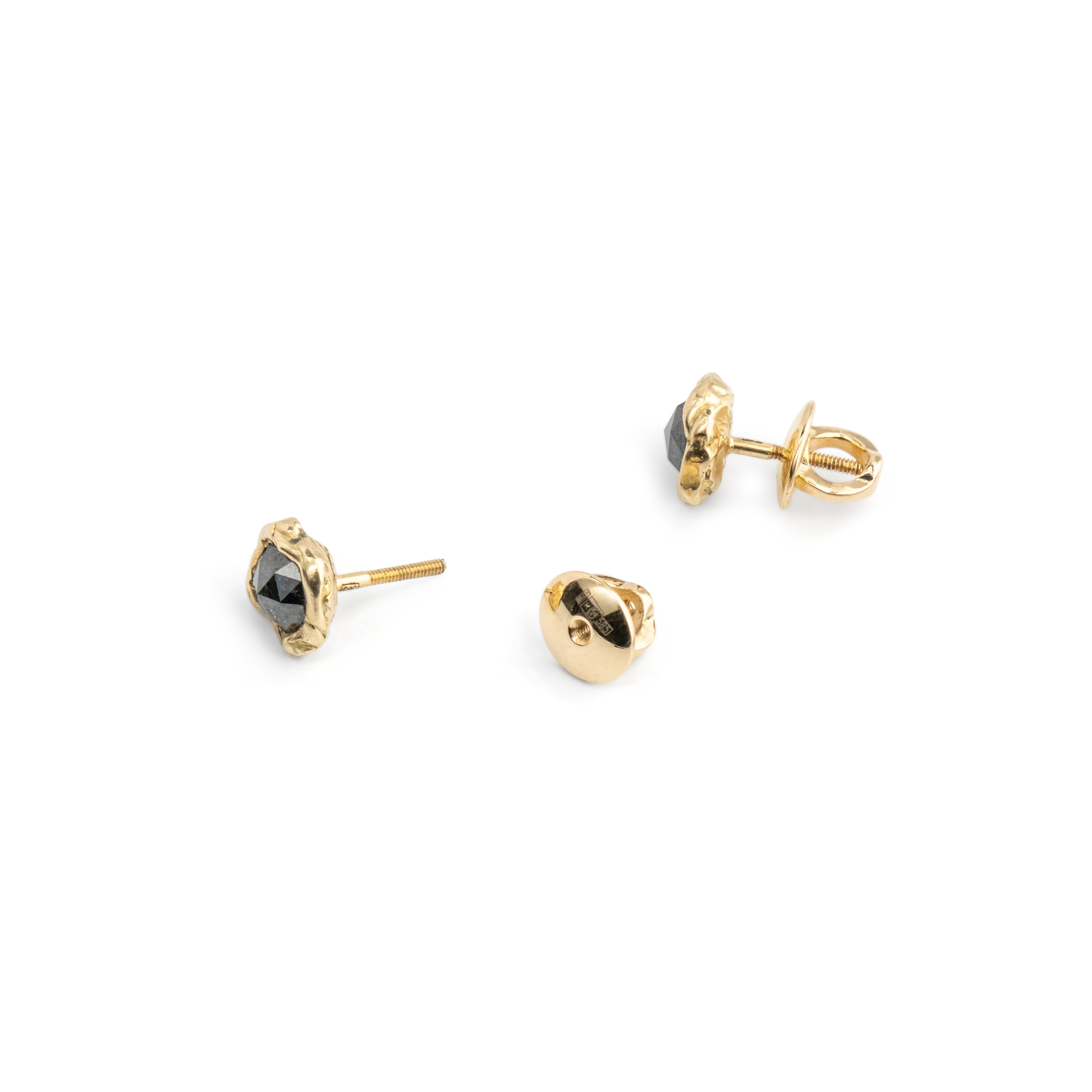 Золотые серьги Way of life с бриллиантами