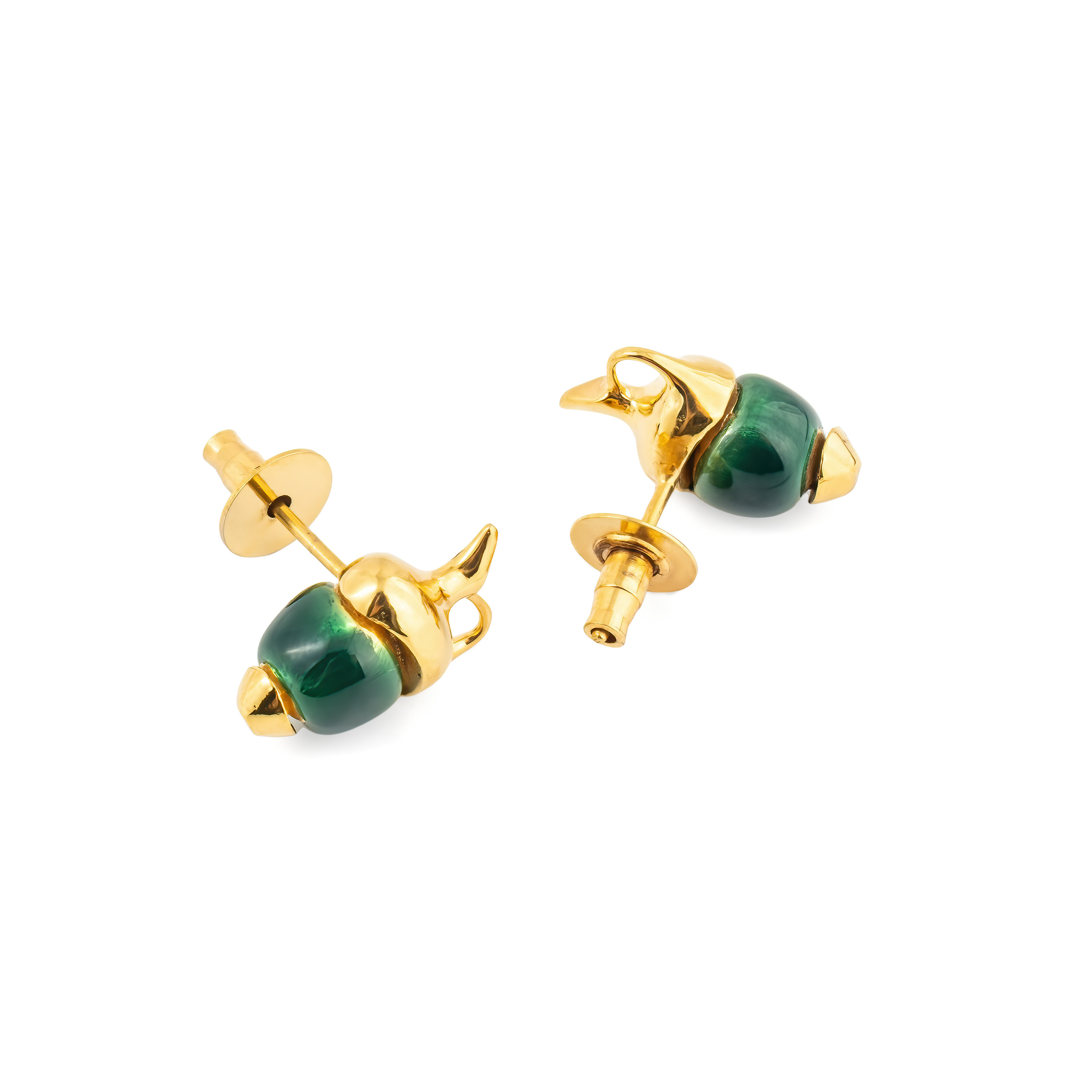 Gilded poussettes with green amphorae