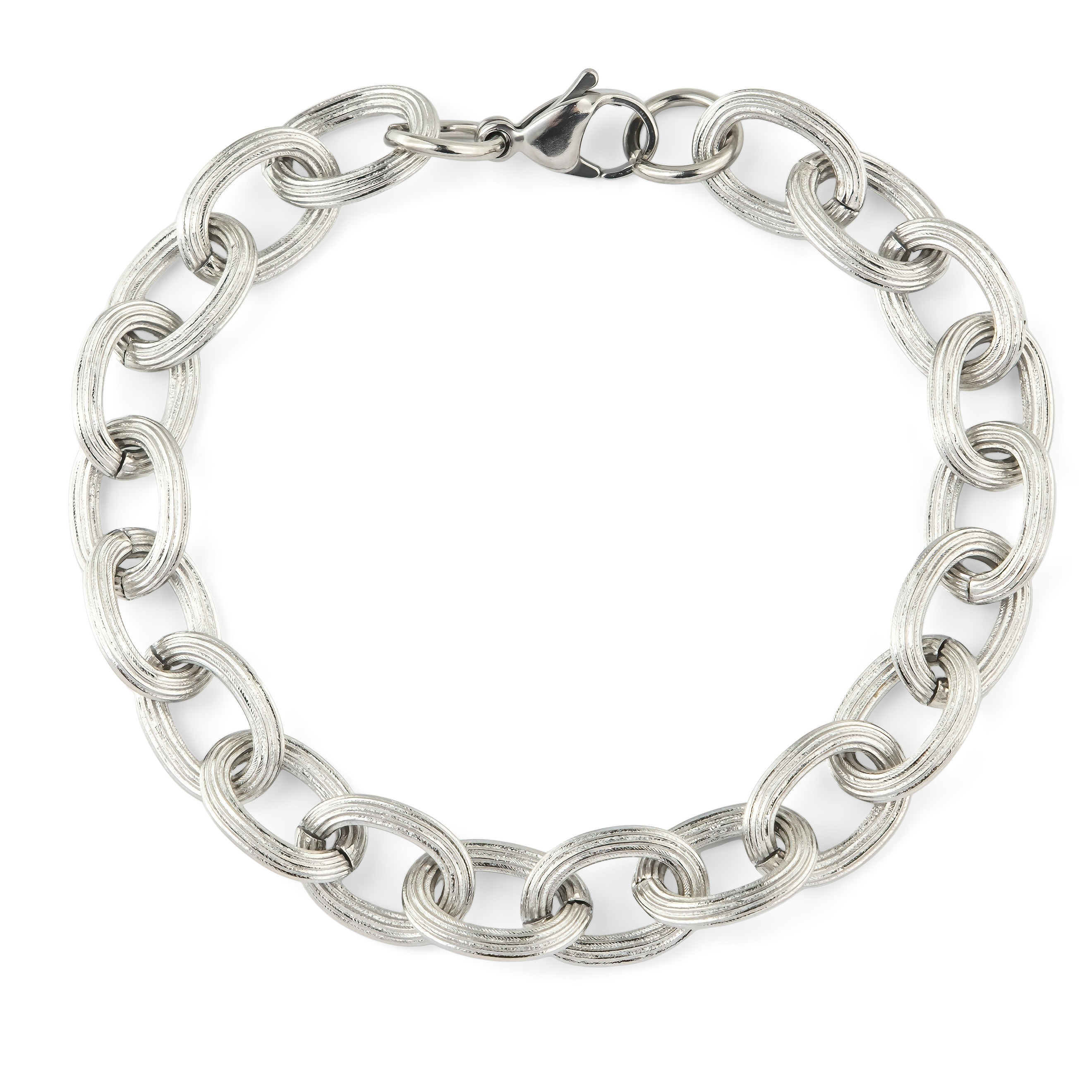 Steel Anchor Weave Bracelet with Texture
