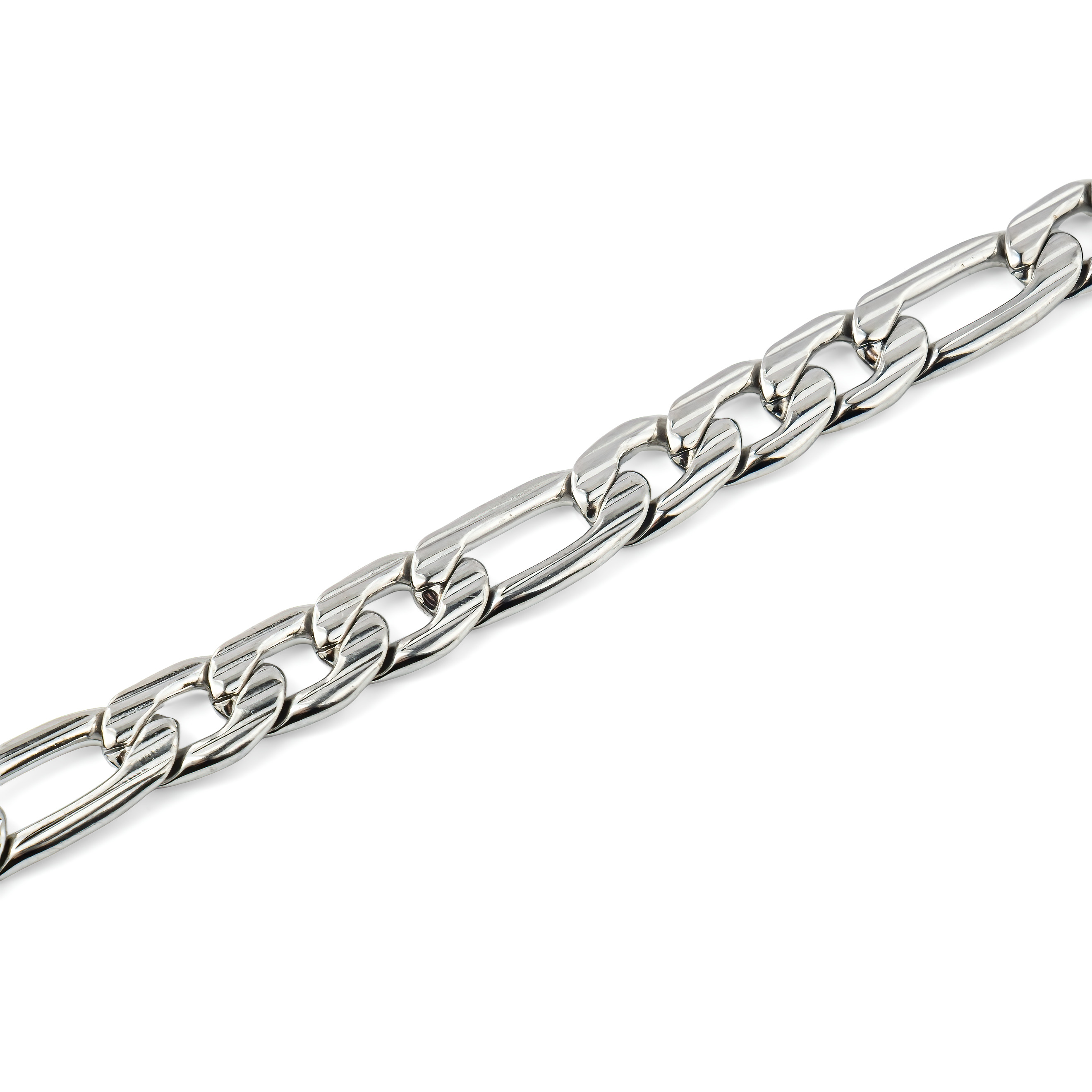 Steel bracelet with combined links