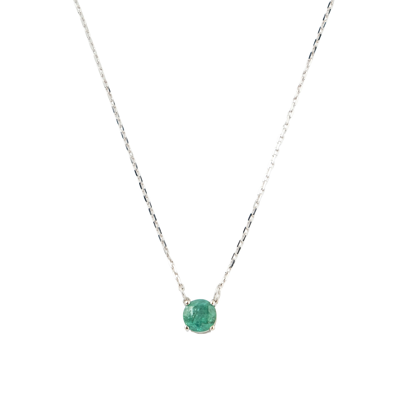 Колье Herald Percy Diamonds Колье из белого золота с подвеской-изумрудом