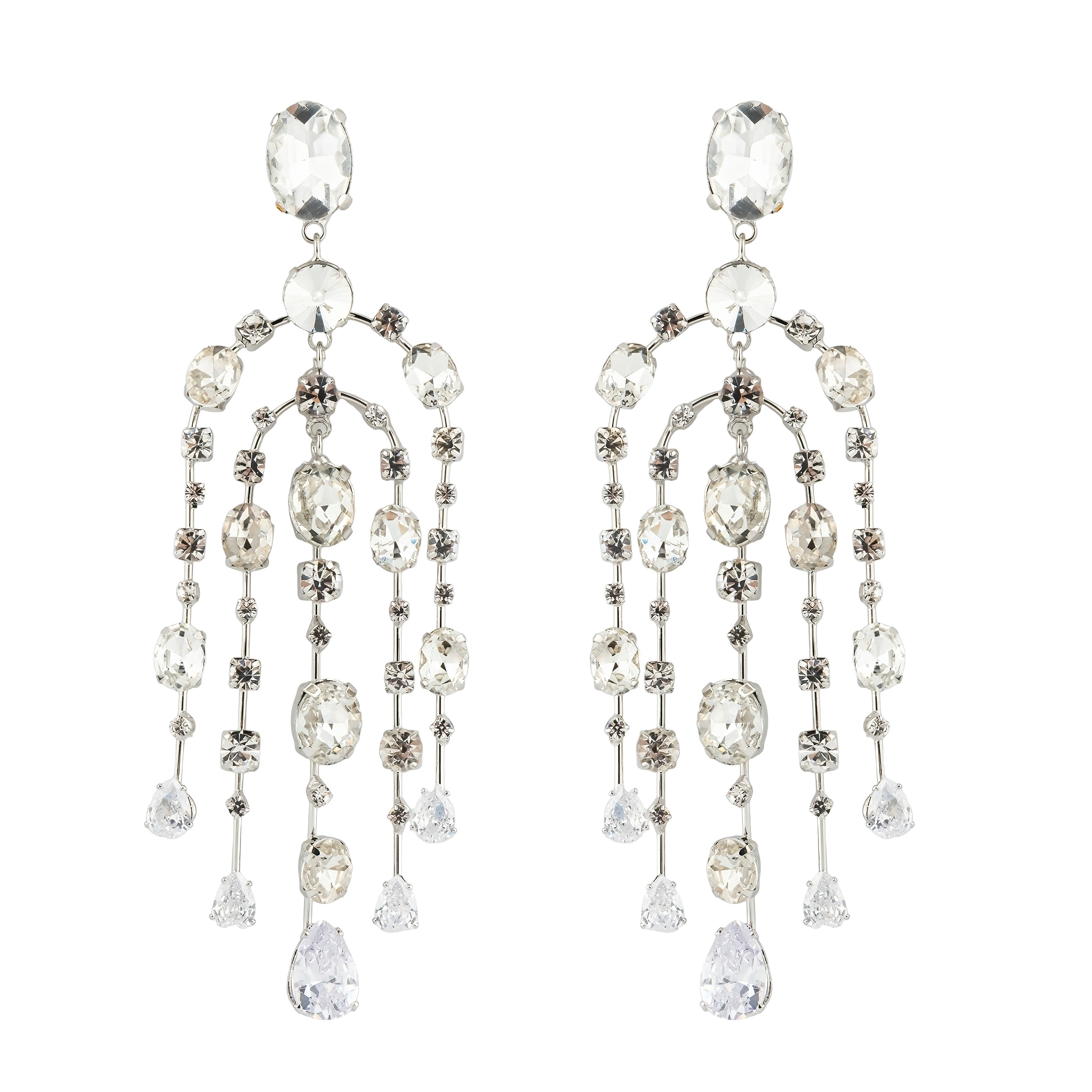 long earrings with crystals