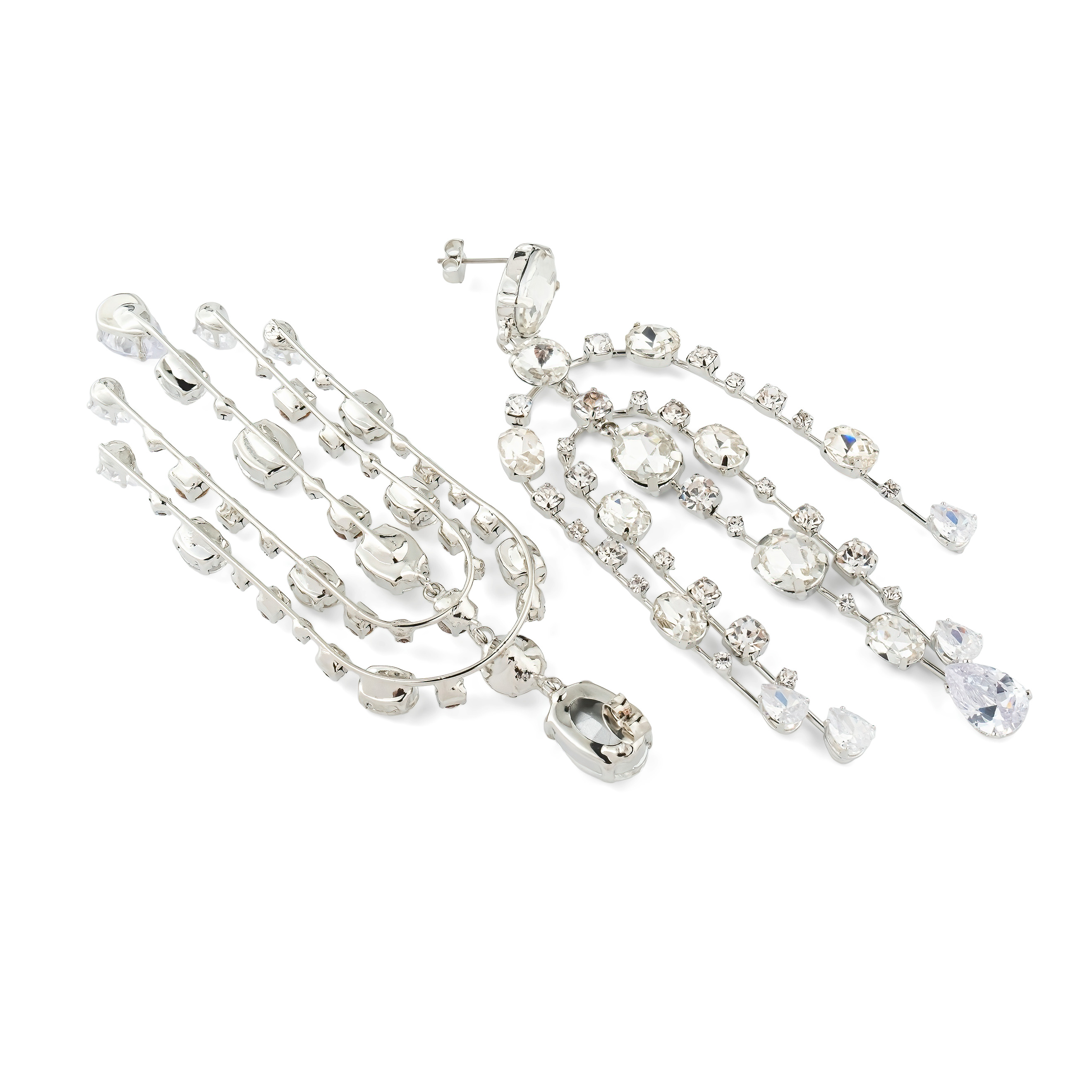 long earrings with crystals