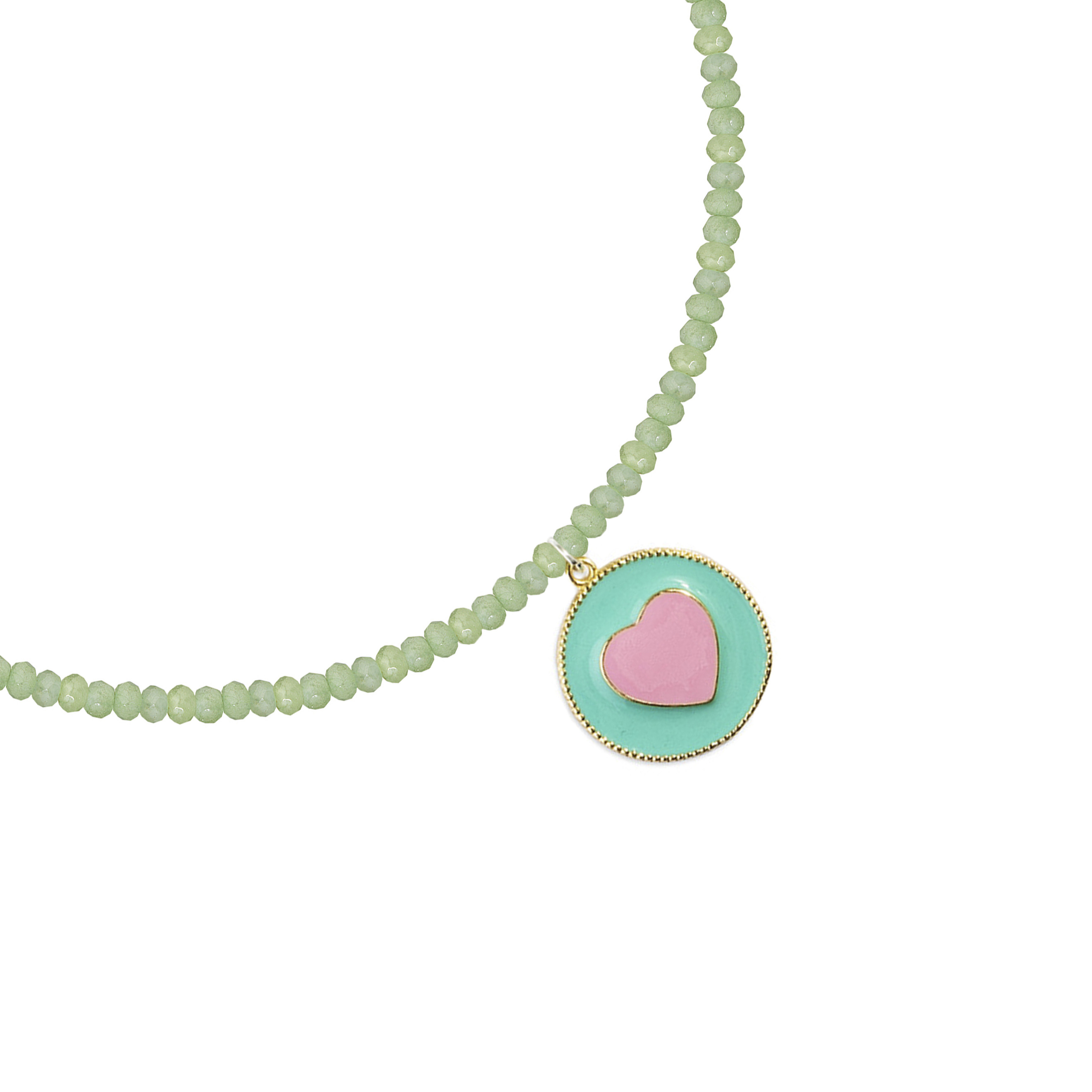 Tourmaline necklace with heart pendant