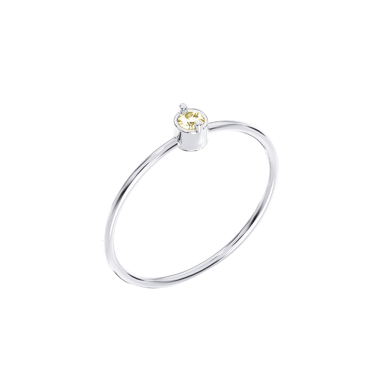prosto jewlry кольцо из белого золота Prosto Jewelry Кольцо из белого золота с желтым синтетическим микробриллиантом