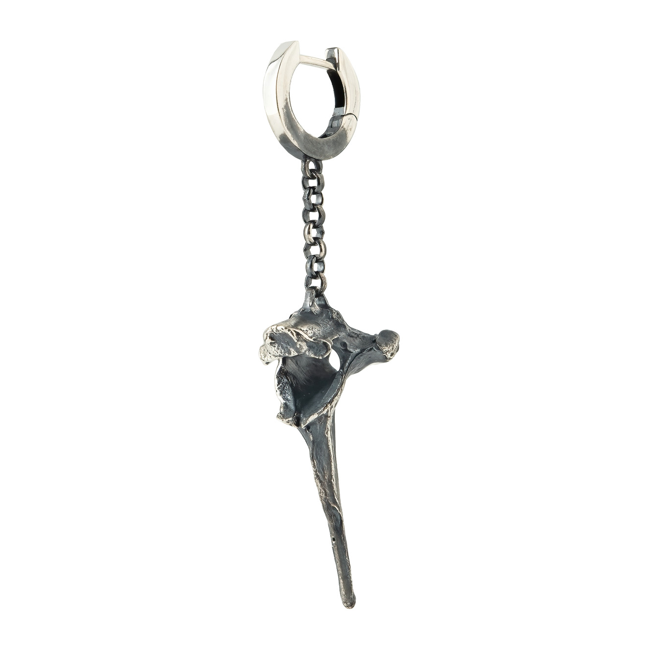 rhoe bermat моносерьга из серебра standart antique earring Rhoe Bermat Серьга Totem Bone черненая из серебра