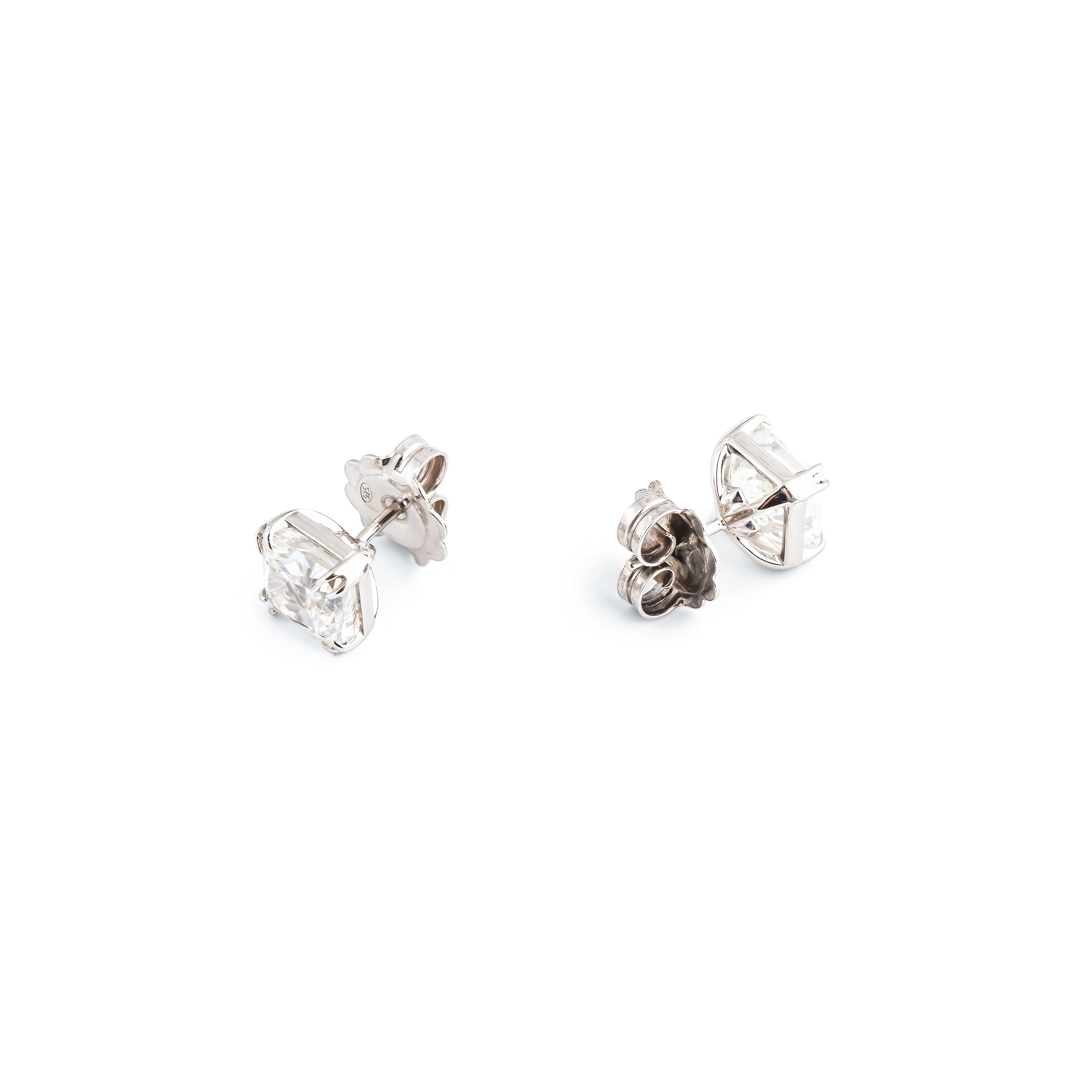 Пусеты с фабулитами, имитация бриллианта
