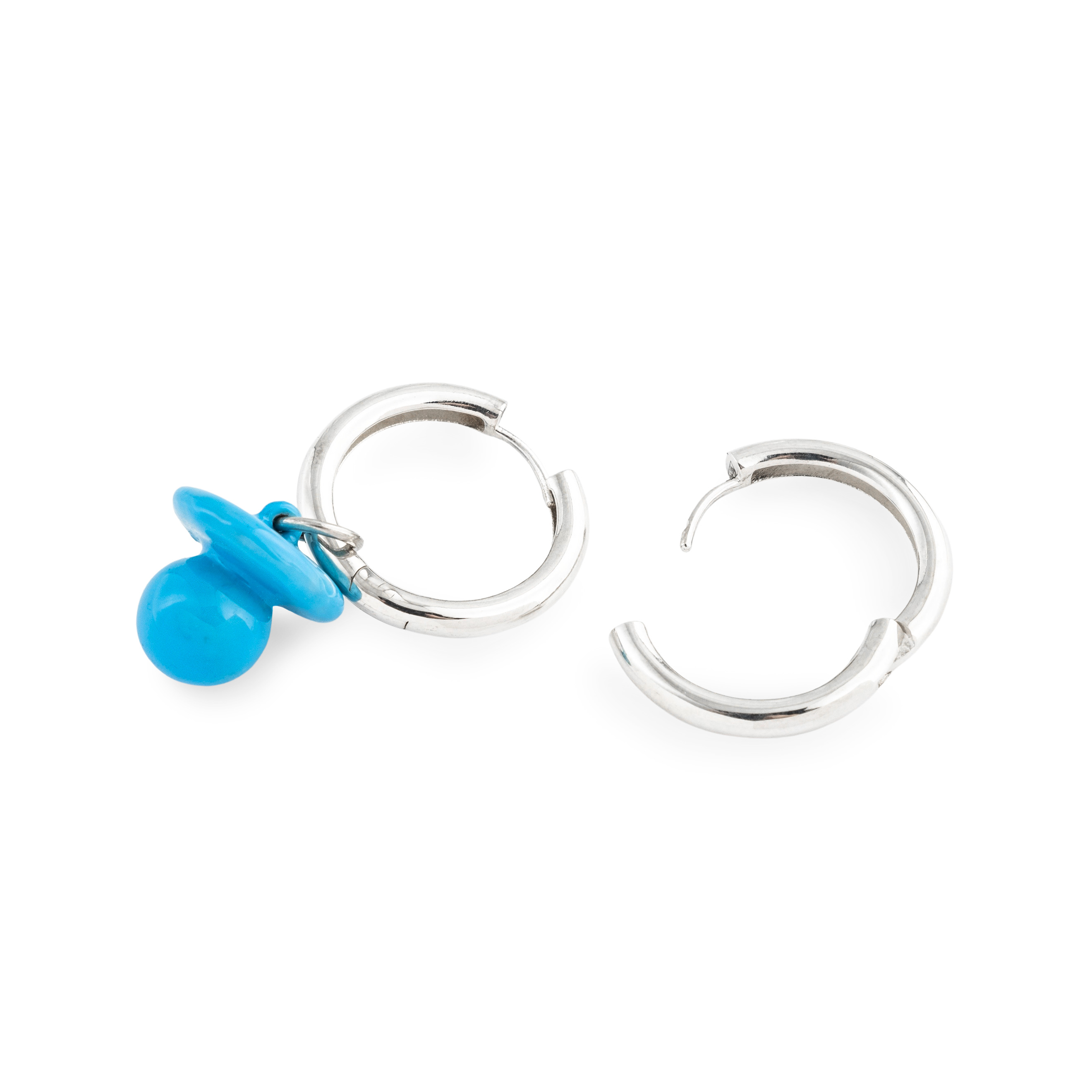 ASYMMETRIC NIPPLE blue EARRINGS