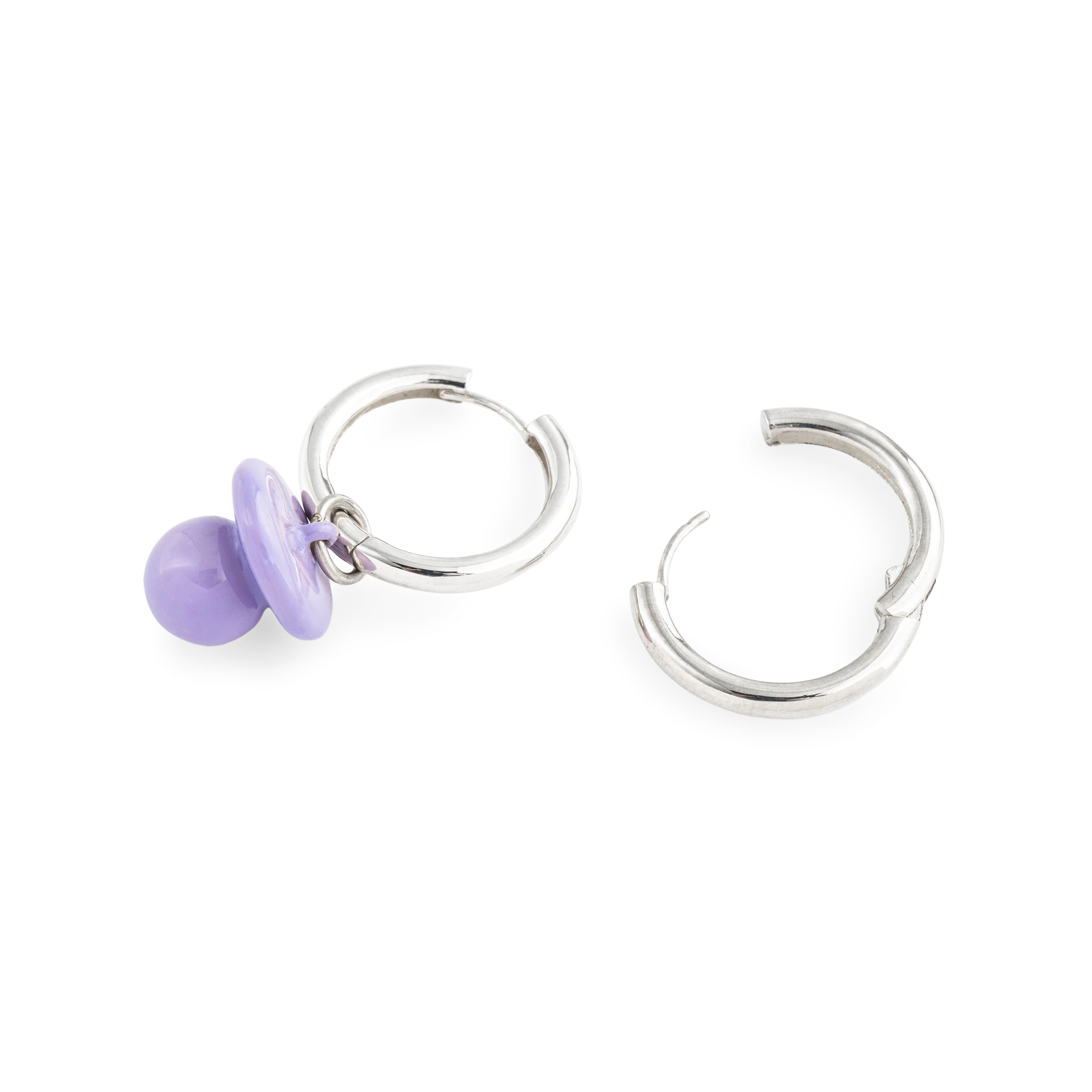 ASYMMETRIC NIPPLE purple EARRINGS