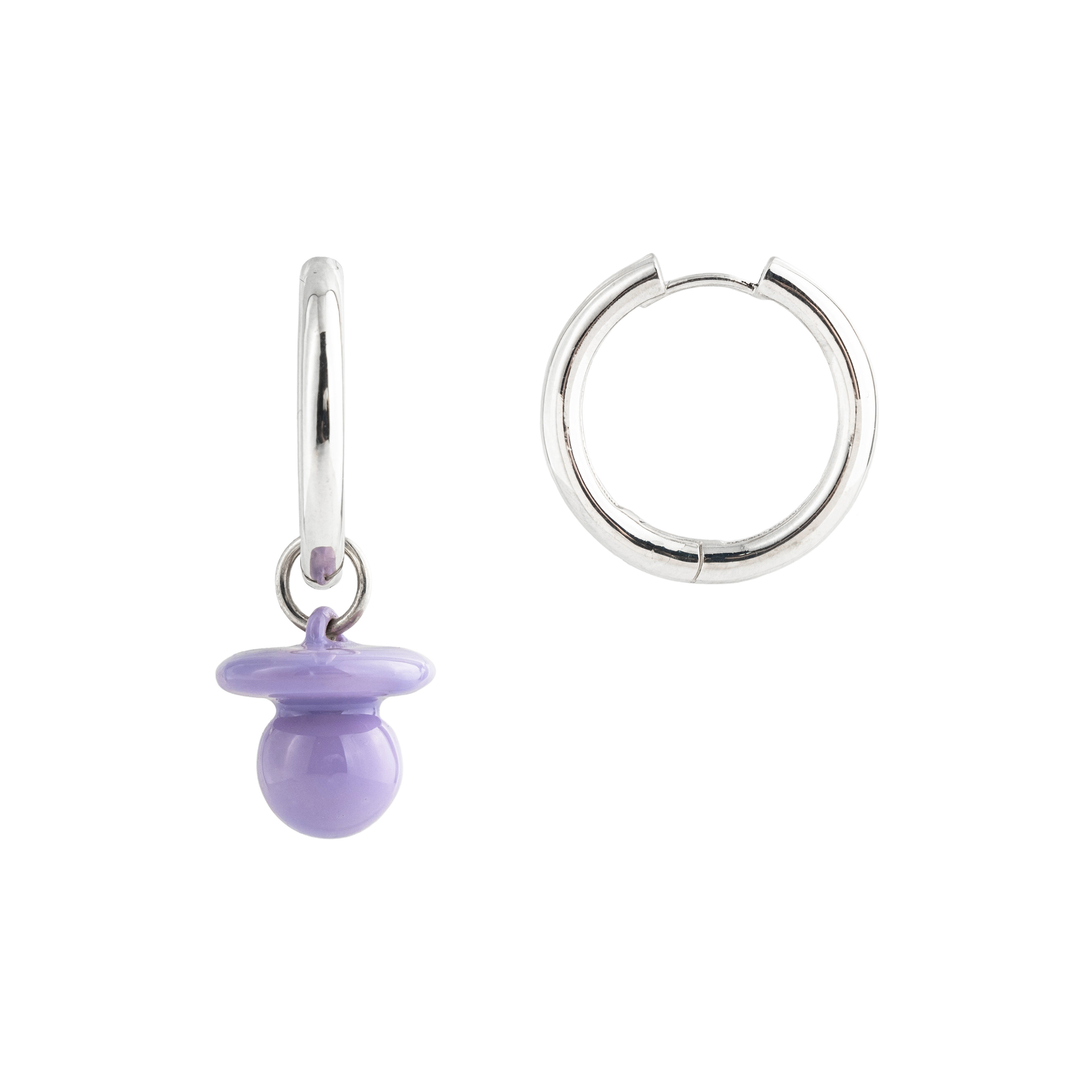 ASYMMETRIC NIPPLE purple EARRINGS