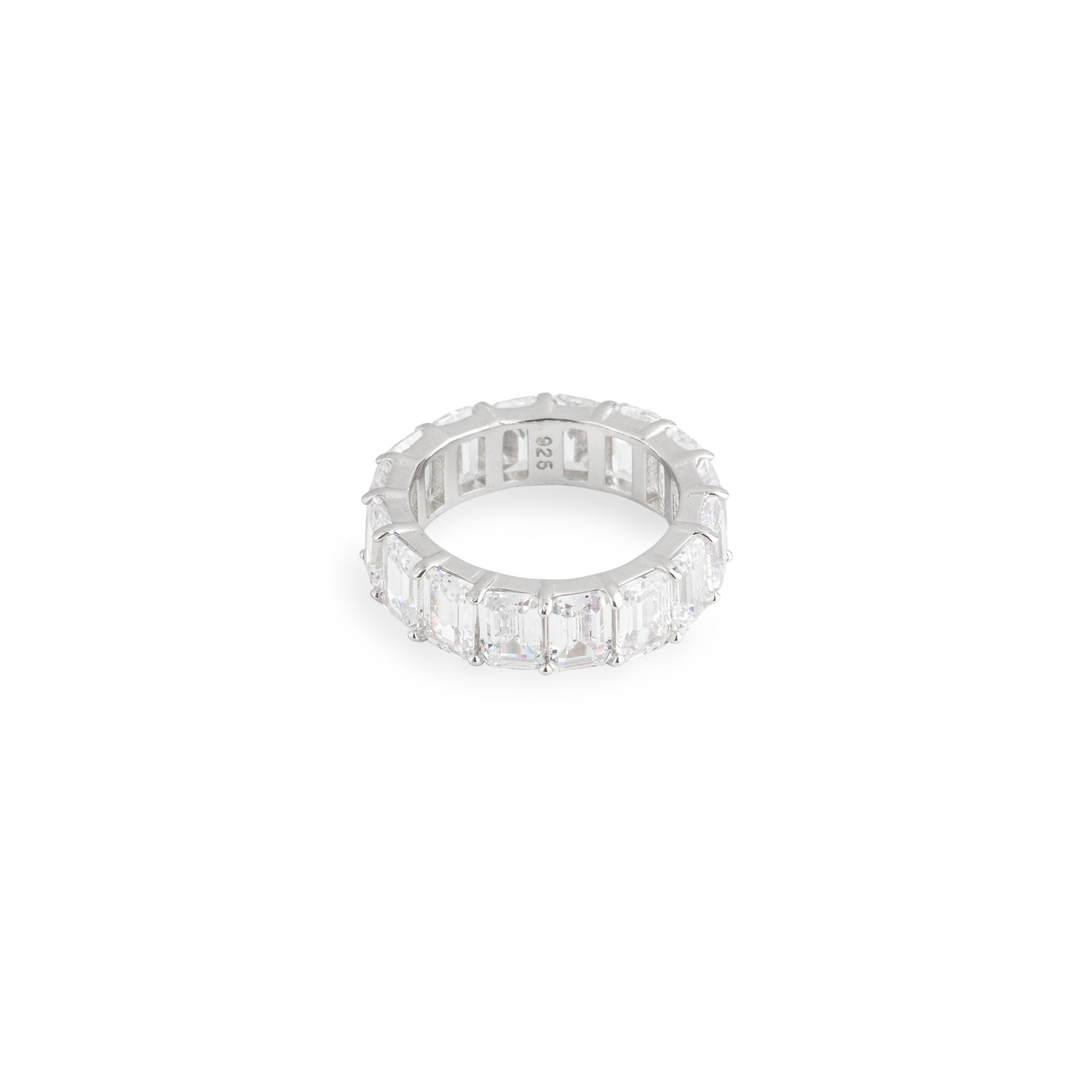 ring with white crystals