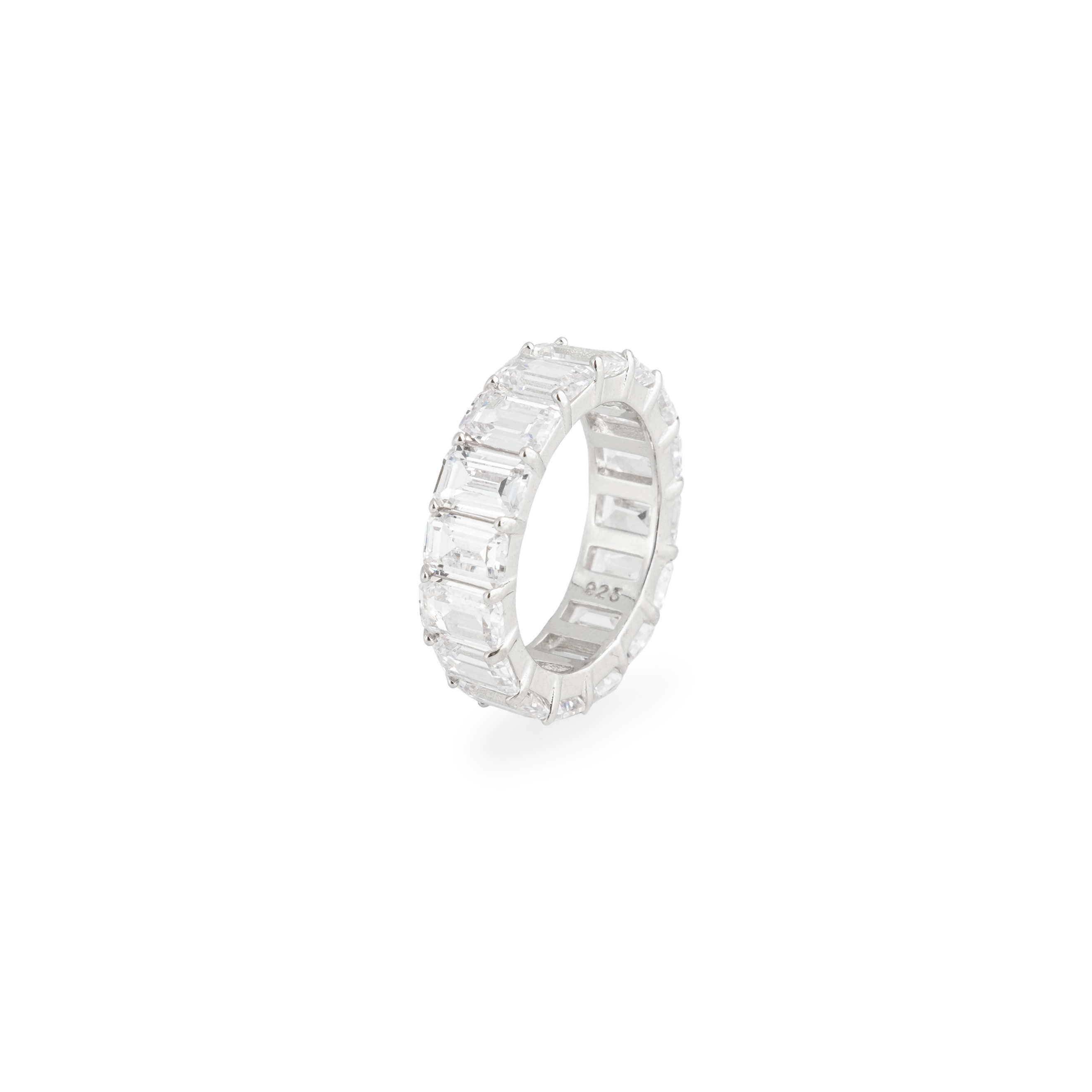 ring with white crystals