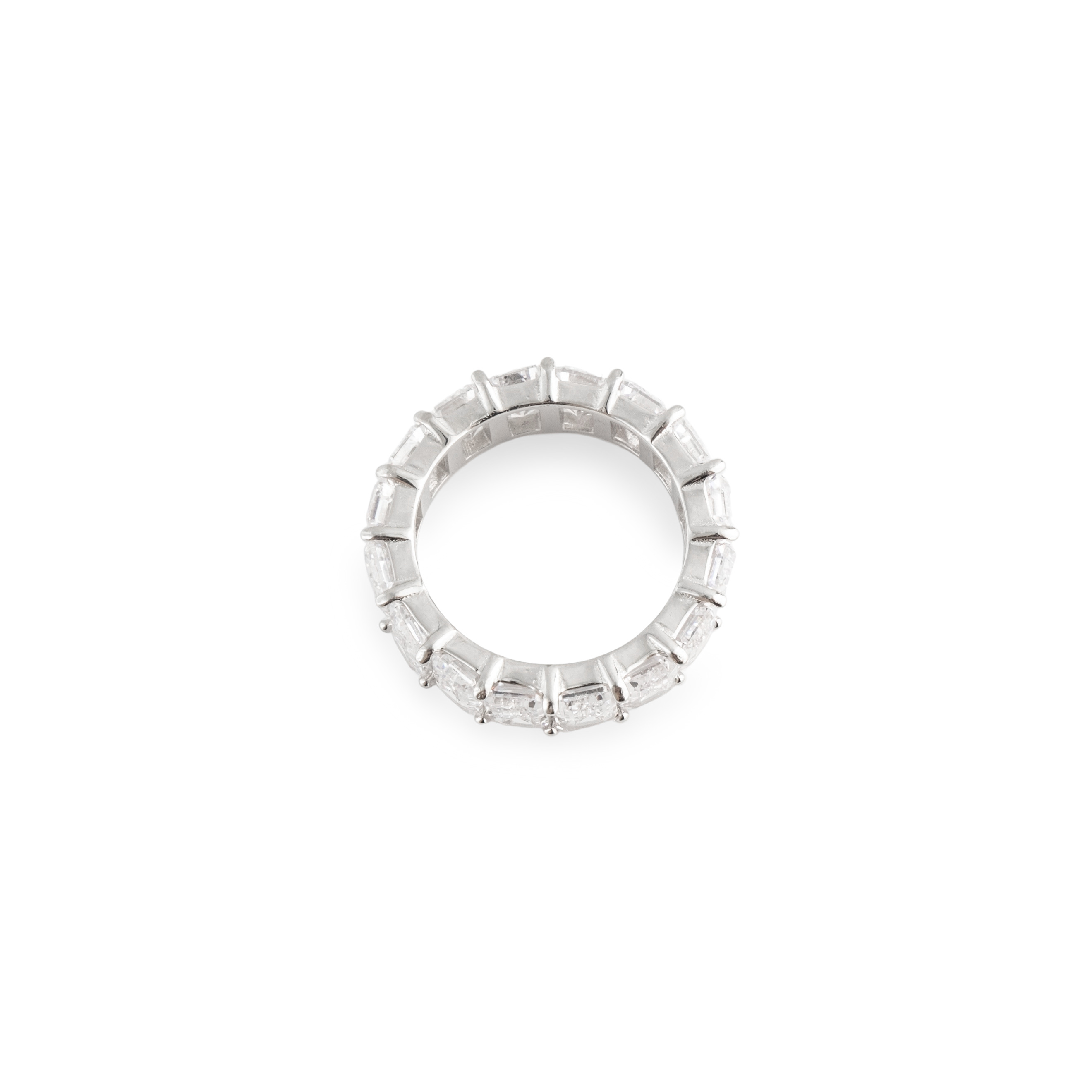 ring with white crystals