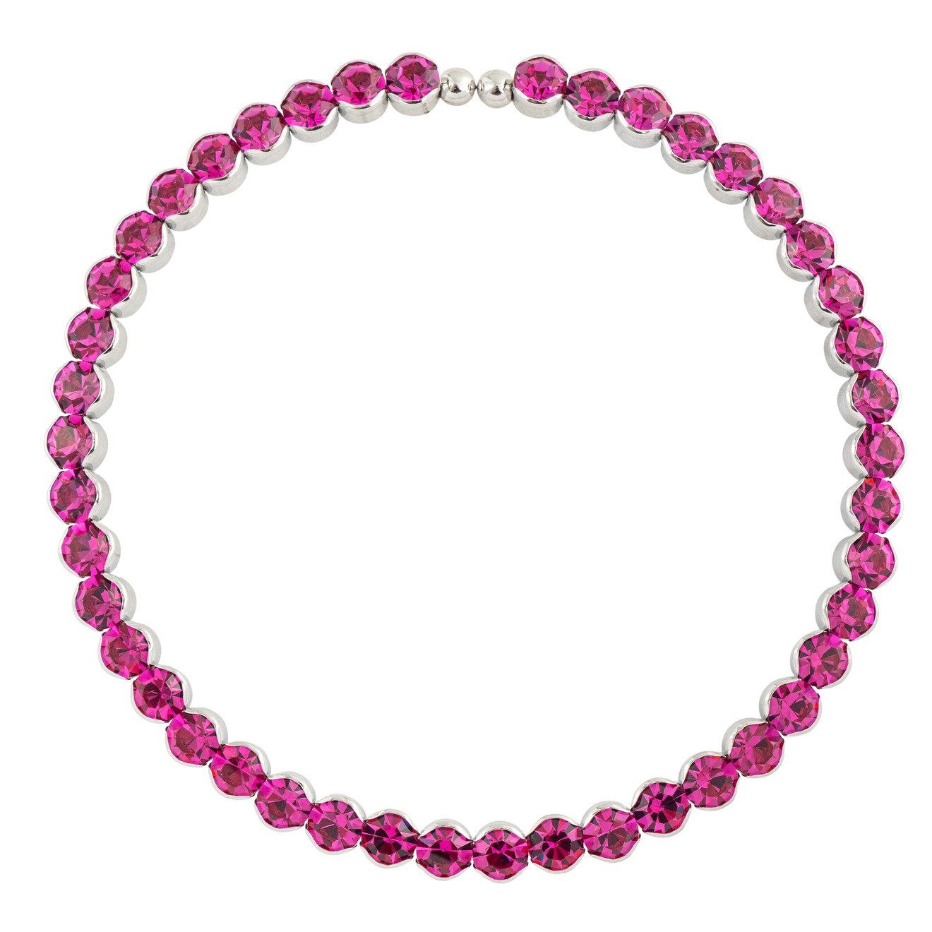 Herald Percy Ярко-розовый чокер с круглыми кристаллами
