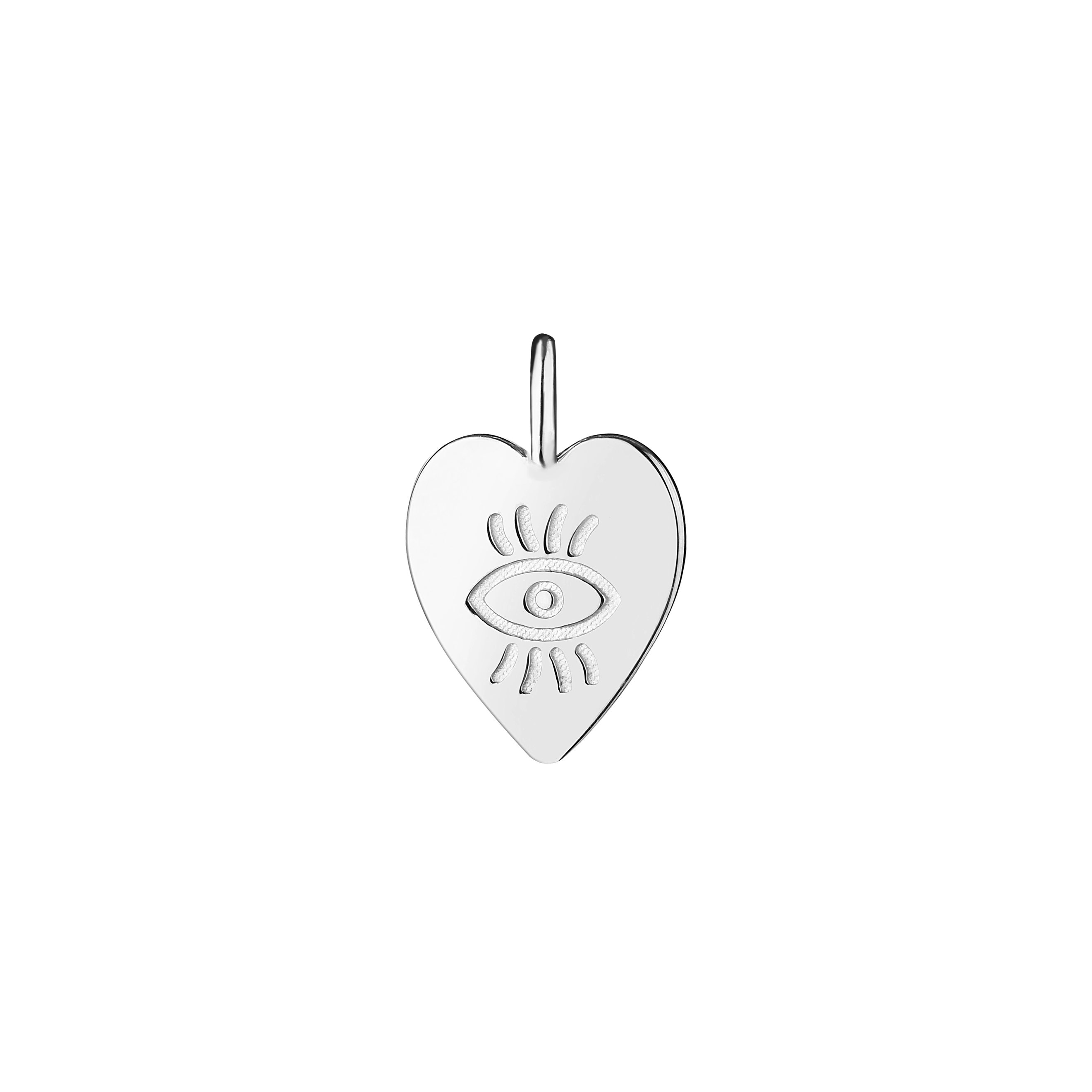 Third eye pendant on a silver chain