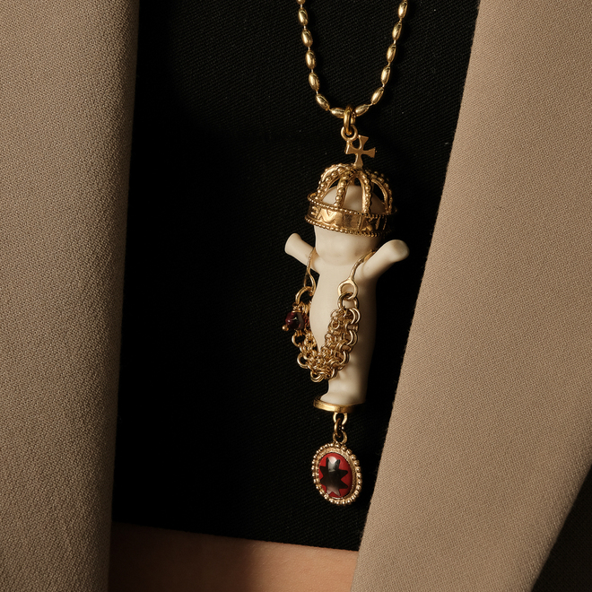 GEM KINGDOM HAPPY BABY ネックレス 陶器 poison drop — online jewelry and accessories store