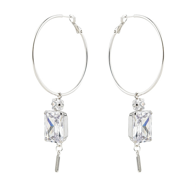 серьгикольцасмассивнымиповескамиизциркония